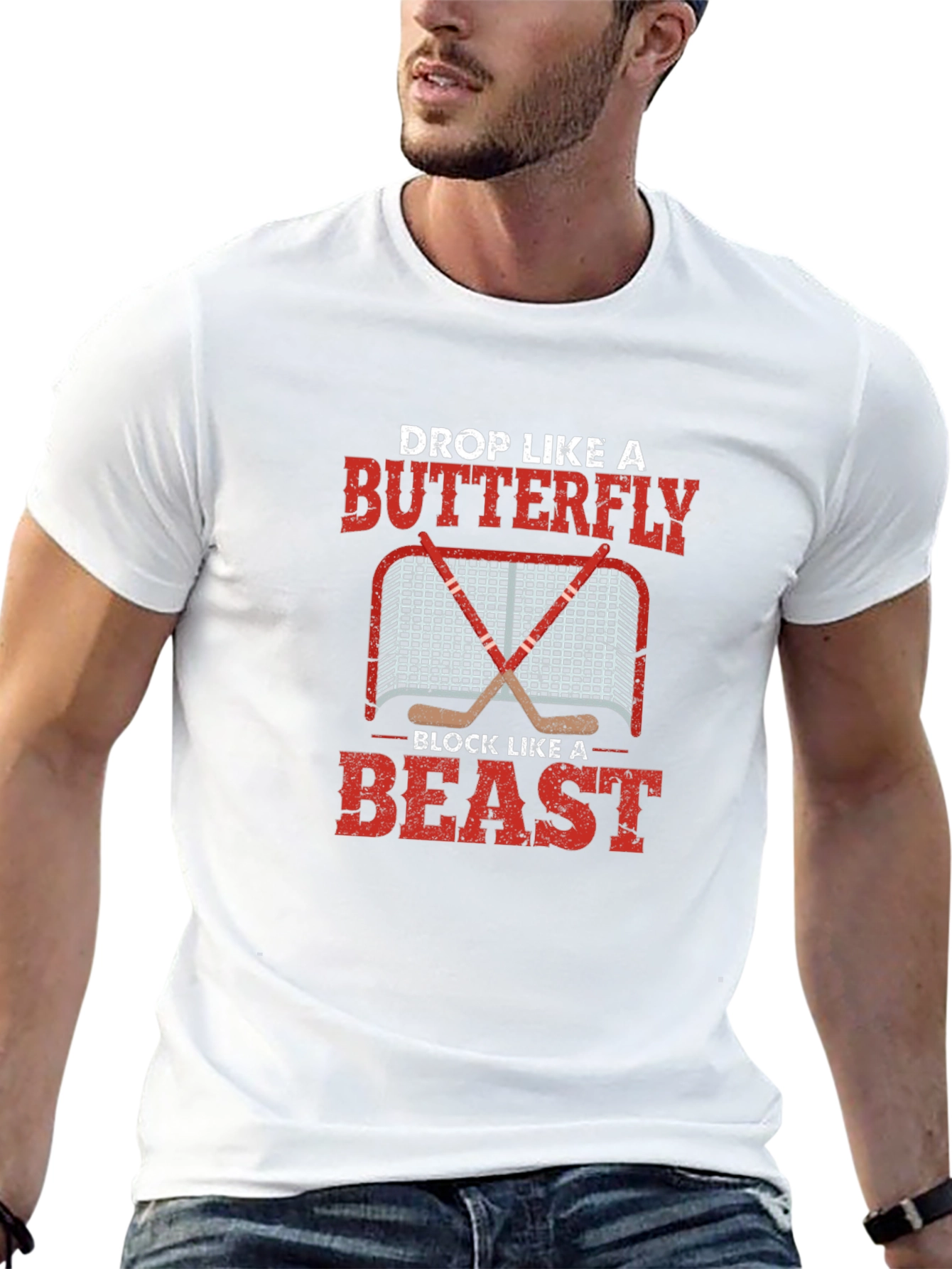 Hockey Goalie Butterfly Beast T-Shirt