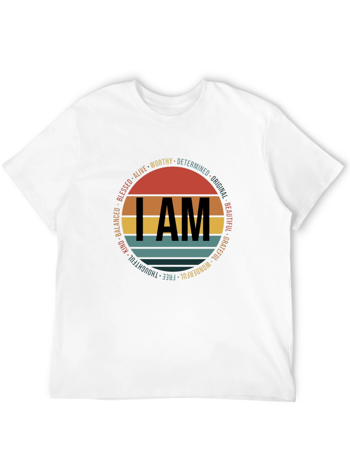 I AM Graphic Print Crew Neck T-Shirt