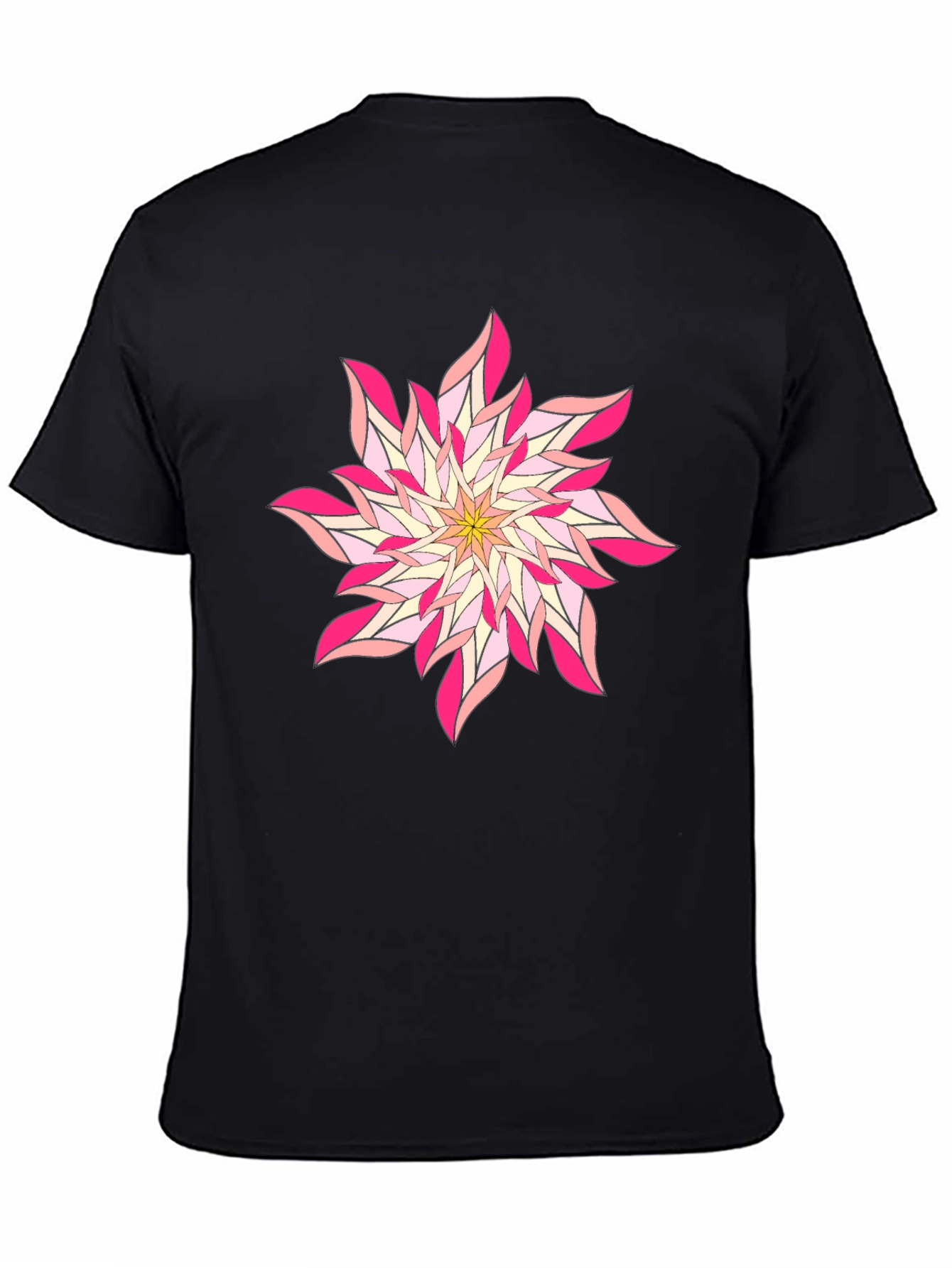 Floral Print Black T-Shirt