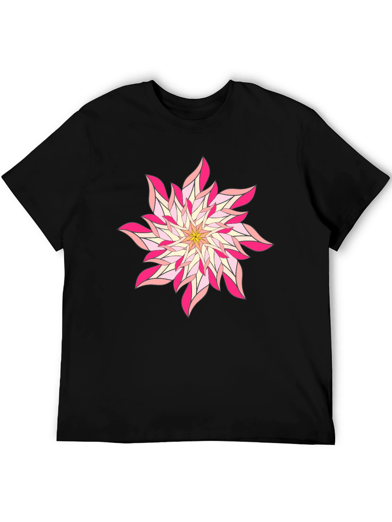 Floral Print Black T-Shirt