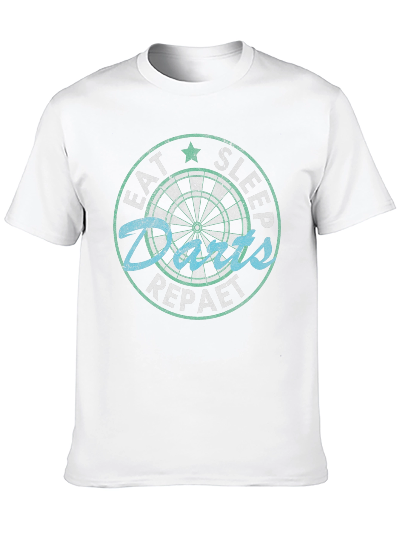 Eat Sleep Darts Repeat T-Shirt - Dartboard Graphic Tee