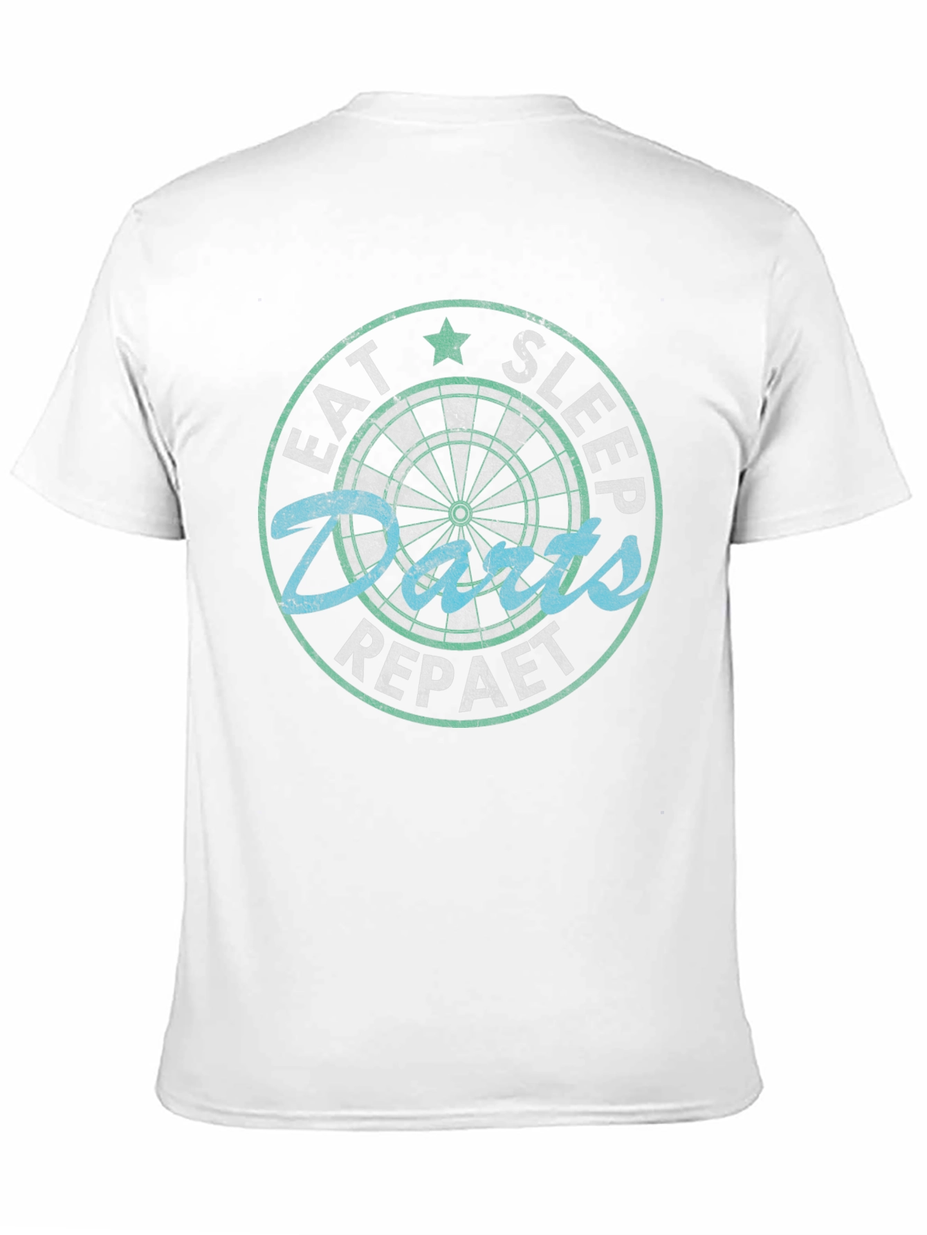 Eat Sleep Darts Repeat T-Shirt - Dartboard Graphic Tee