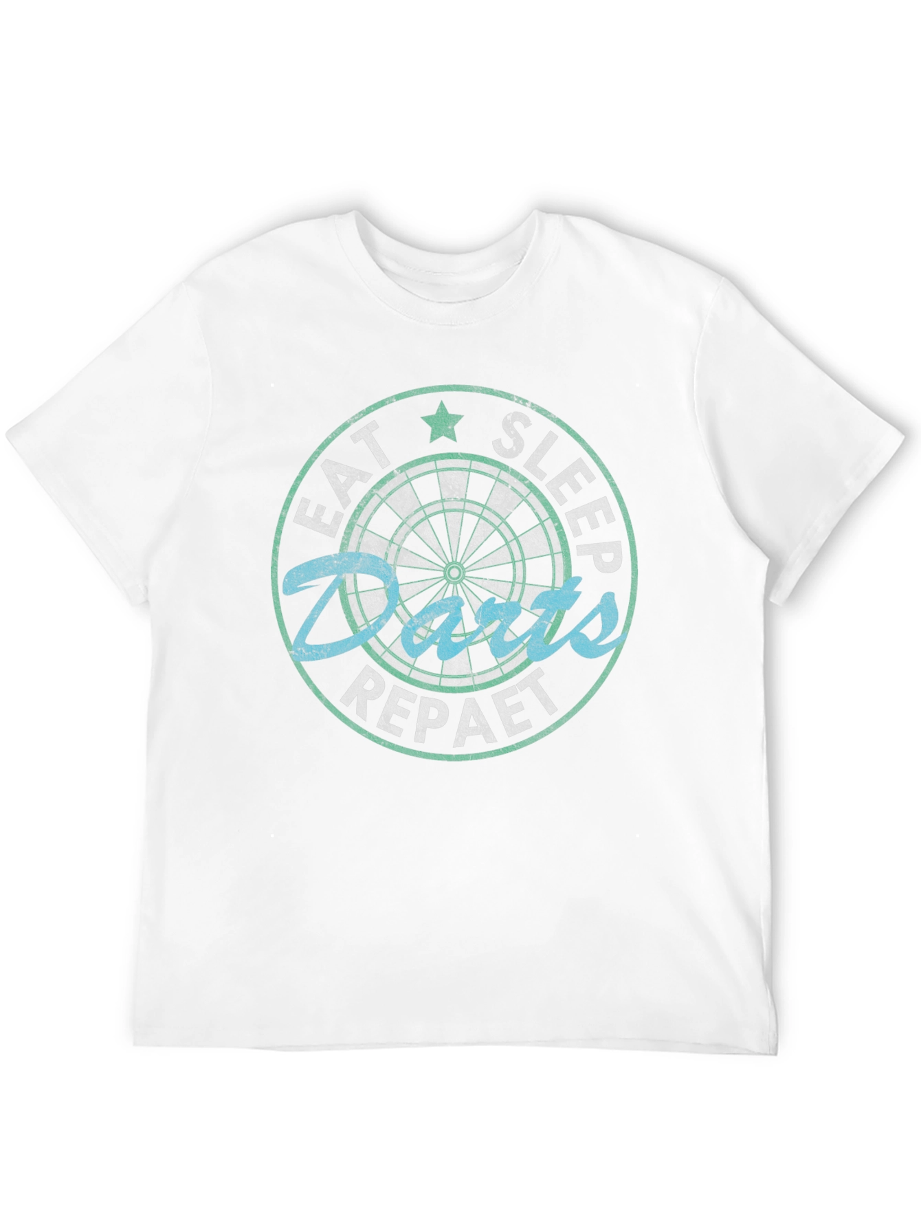 Eat Sleep Darts Repeat T-Shirt - Dartboard Graphic Tee