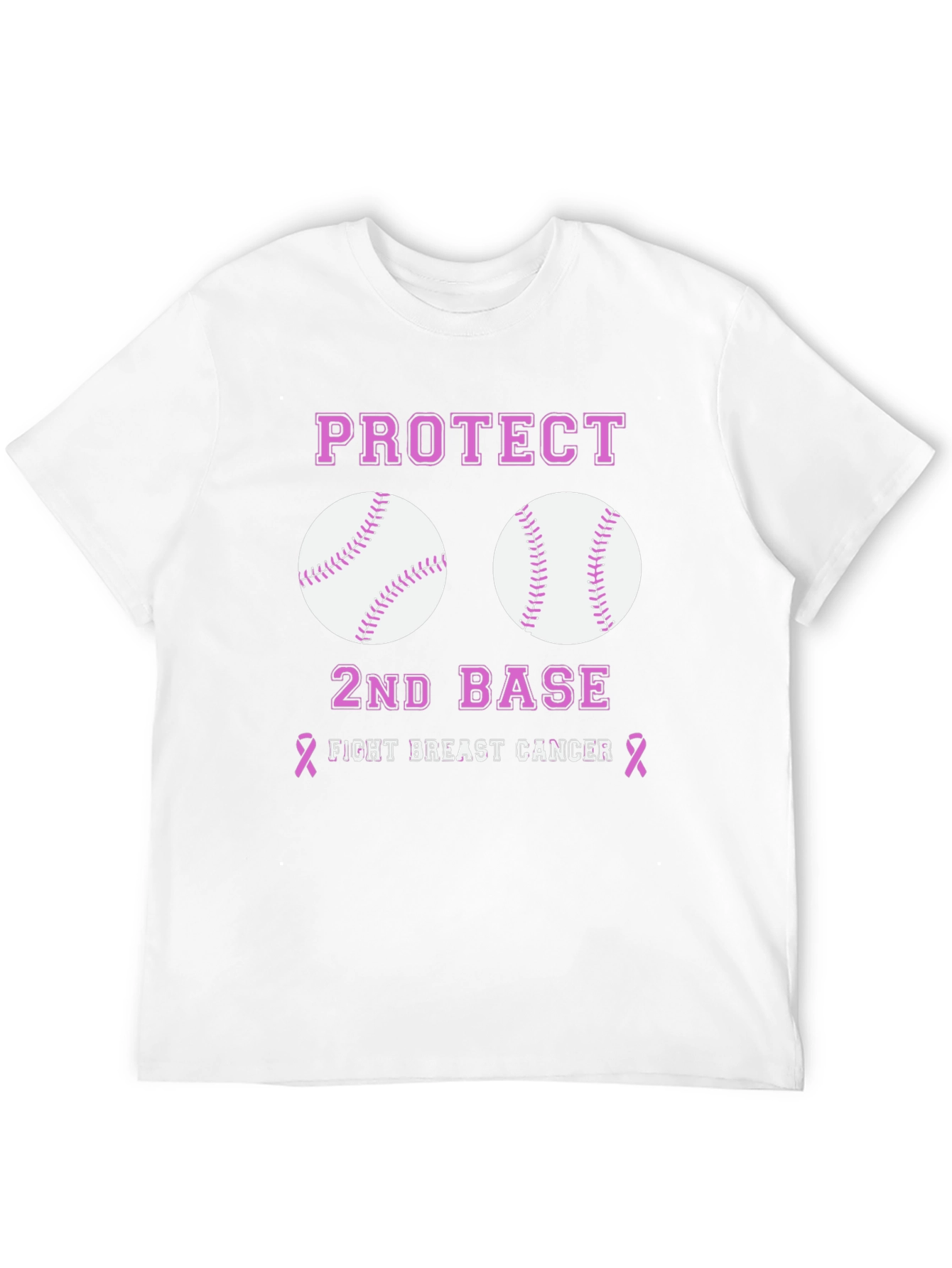 Protect 2nd Base Breast Cancer Awareness T-Shirt