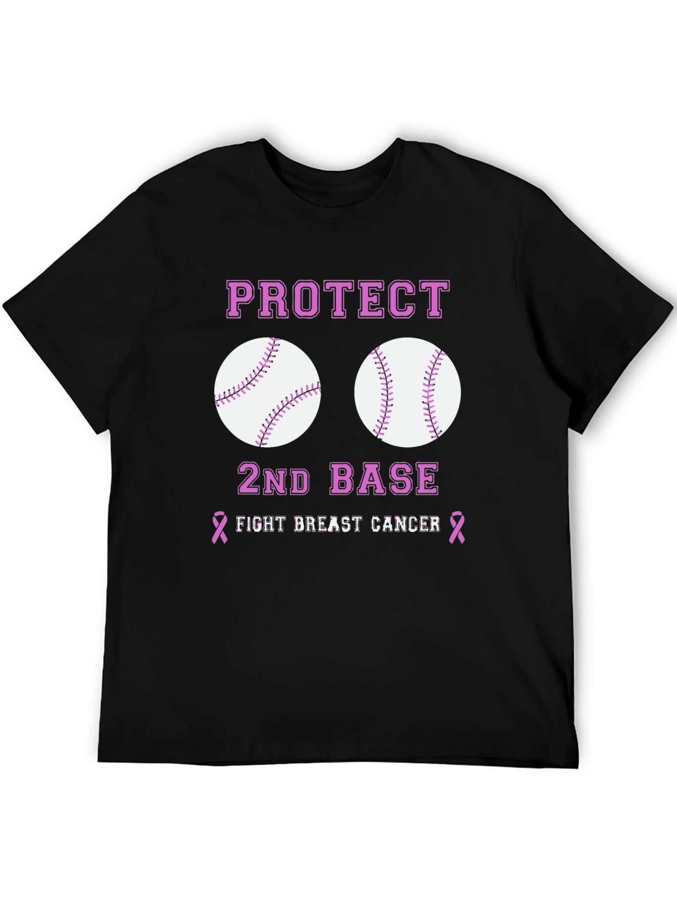 Protect 2nd Base Breast Cancer Awareness T-Shirt