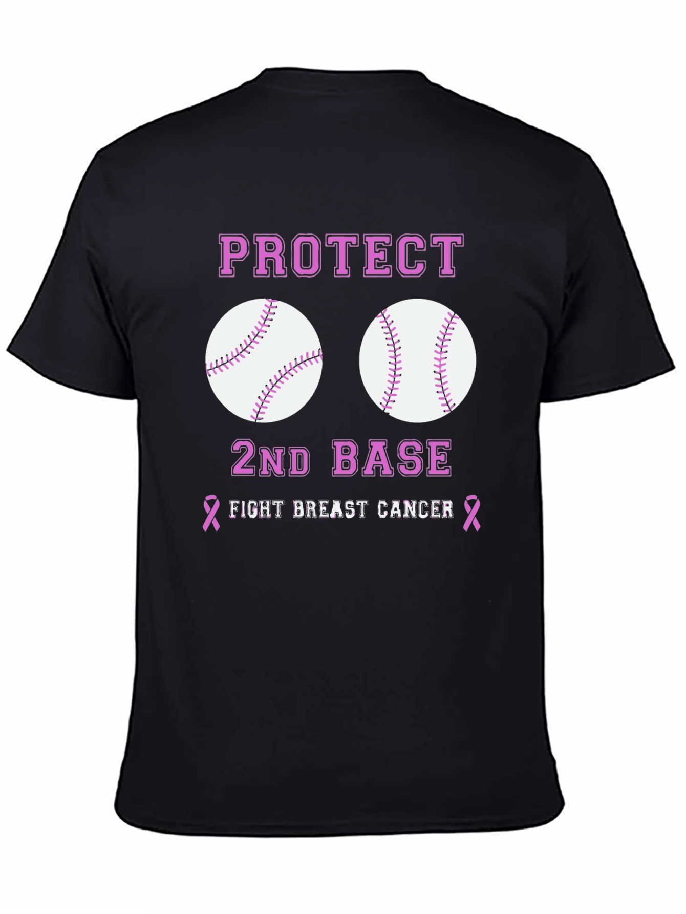 Protect 2nd Base Breast Cancer Awareness T-Shirt