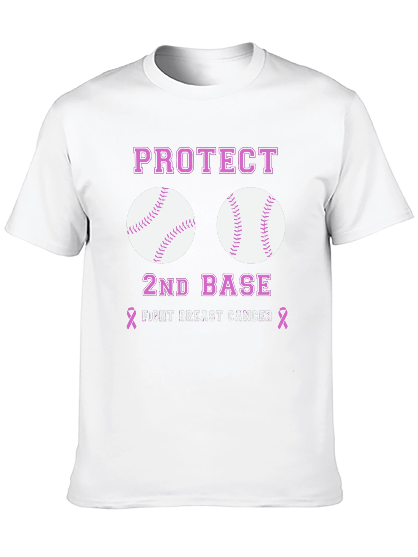 Protect 2nd Base Breast Cancer Awareness T-Shirt
