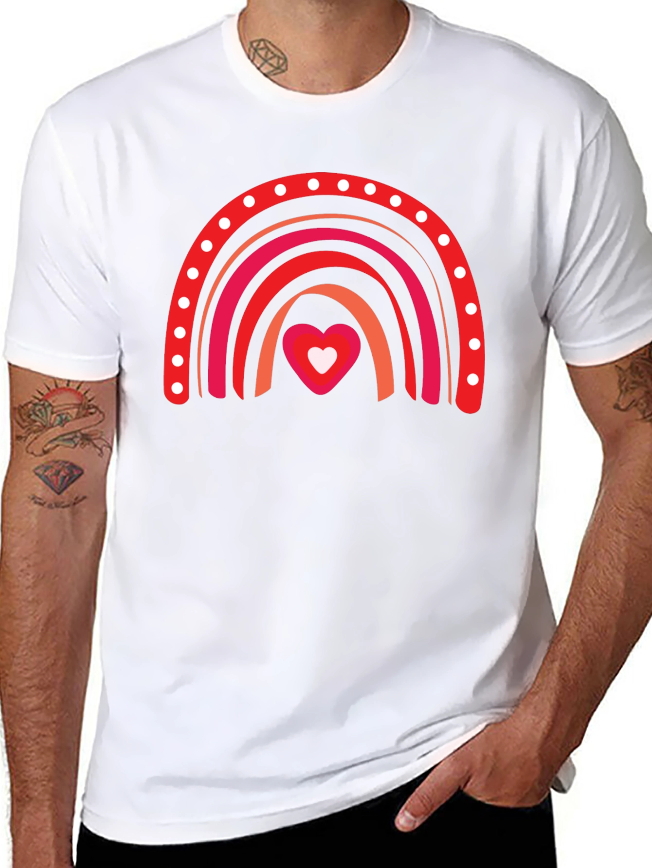 Love Rainbow Black T-Shirt