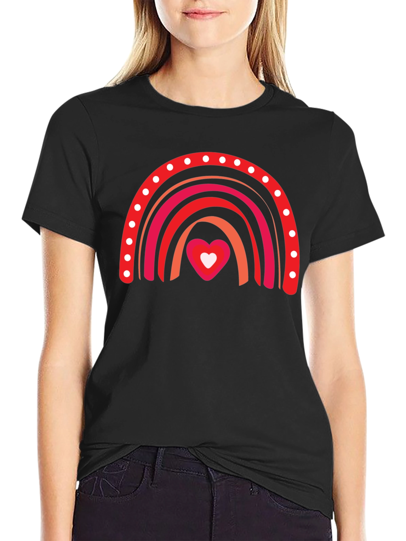 Love Rainbow Black T-Shirt