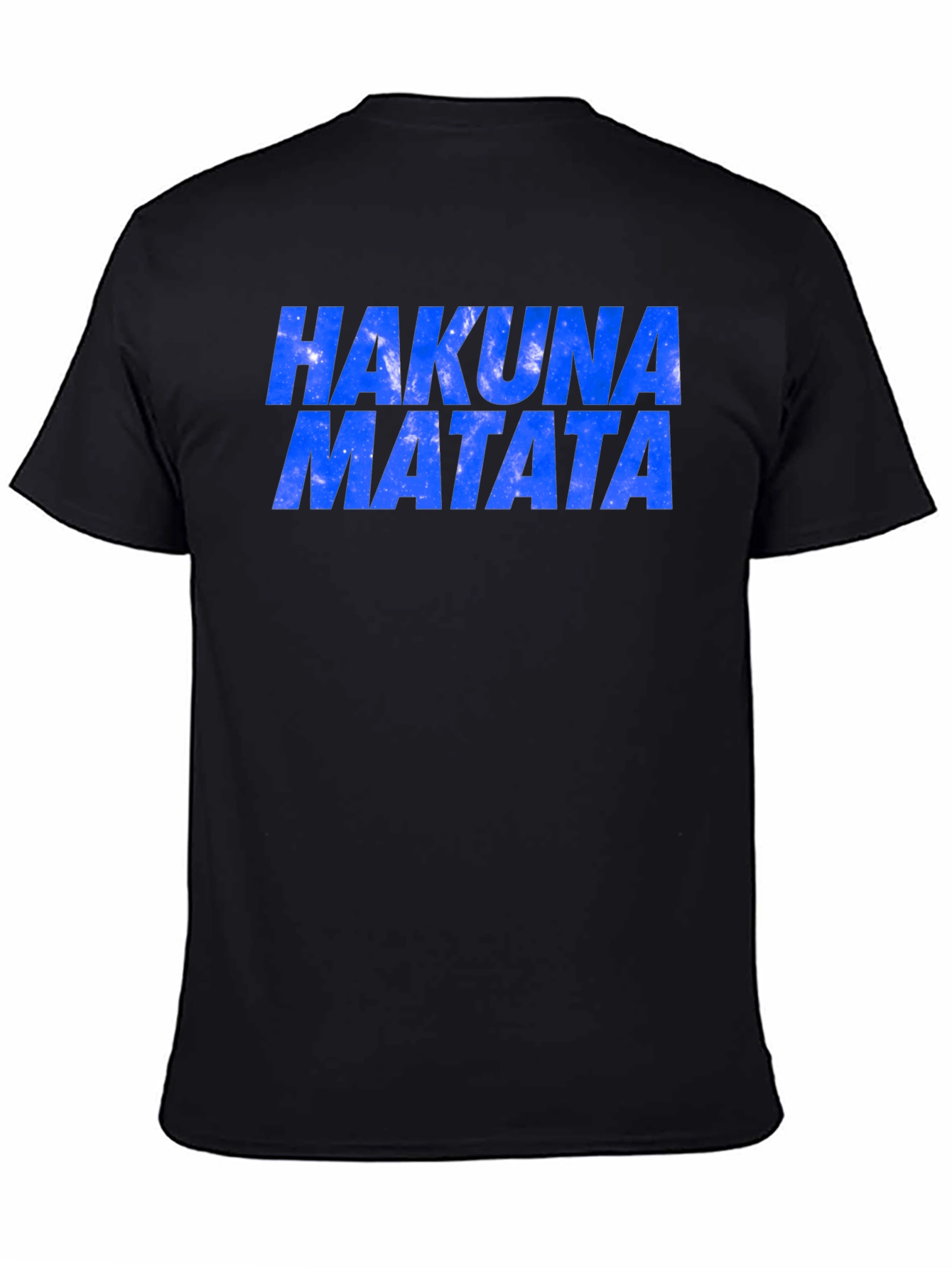 Hakuna Matata Graphic Tee - Black Cotton T-Shirt
