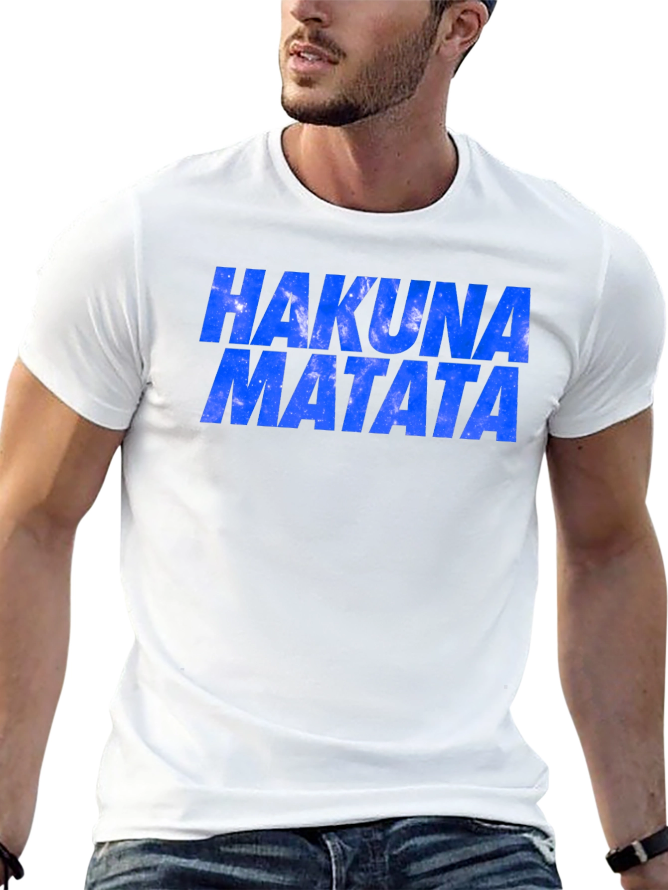 Hakuna Matata Graphic Tee - Black Cotton T-Shirt