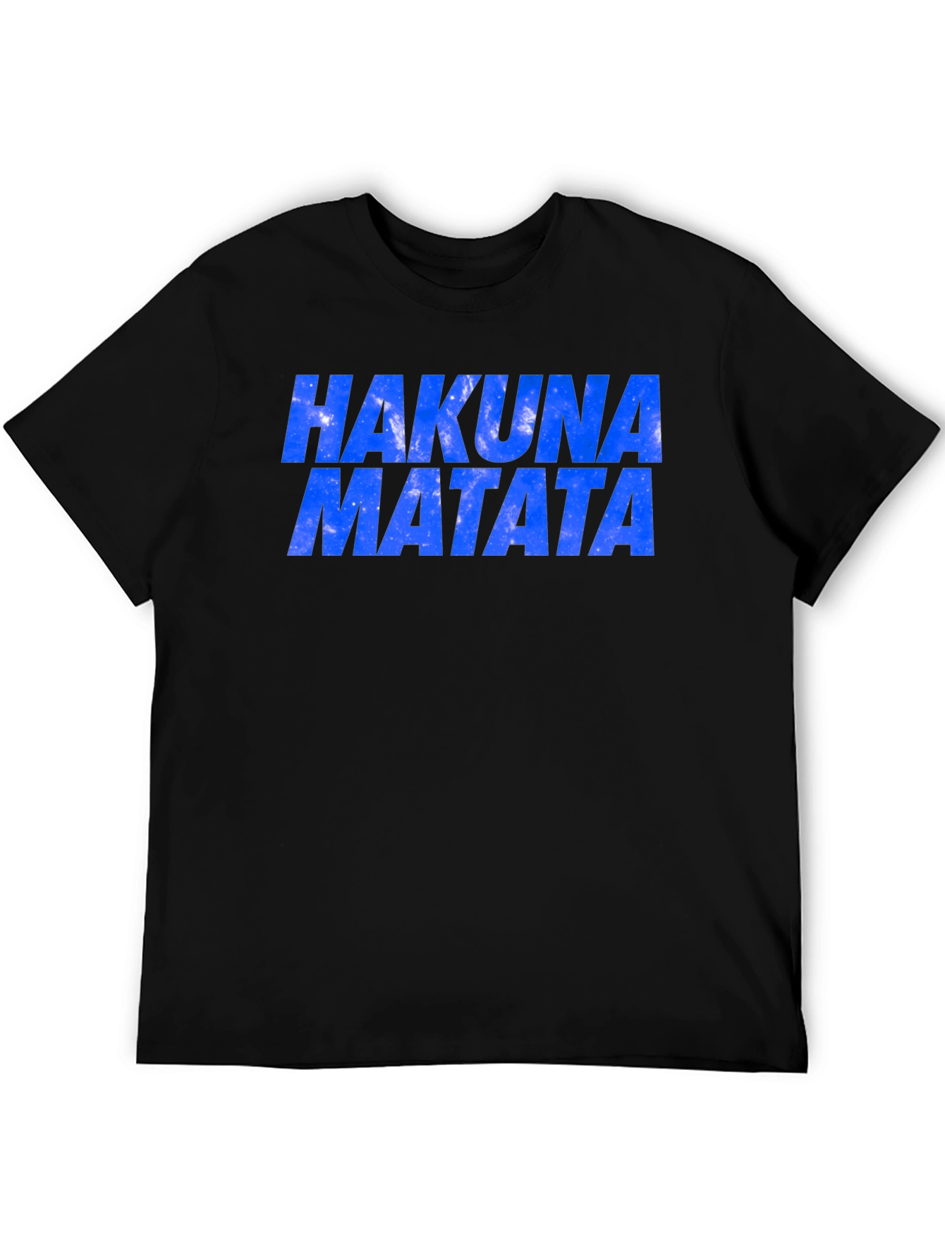Hakuna Matata Graphic Tee - Black Cotton T-Shirt