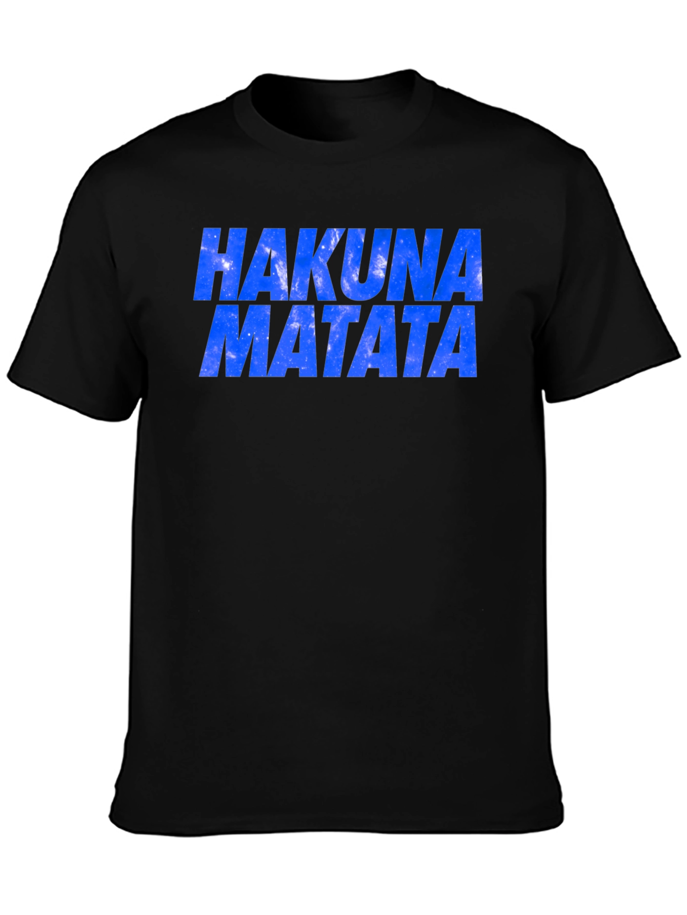 Hakuna Matata Graphic Tee - Black Cotton T-Shirt