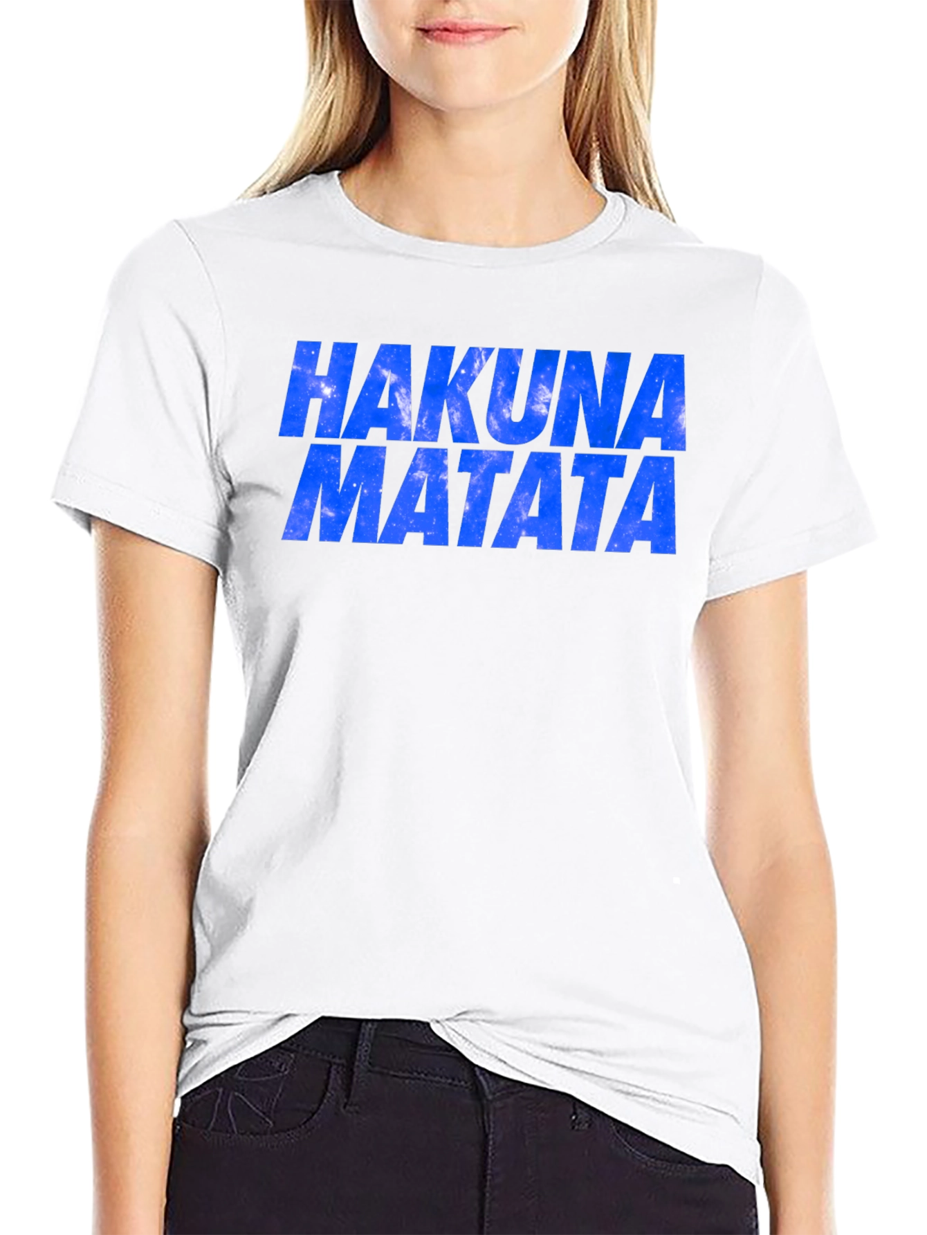 Hakuna Matata Graphic Tee - Black Cotton T-Shirt