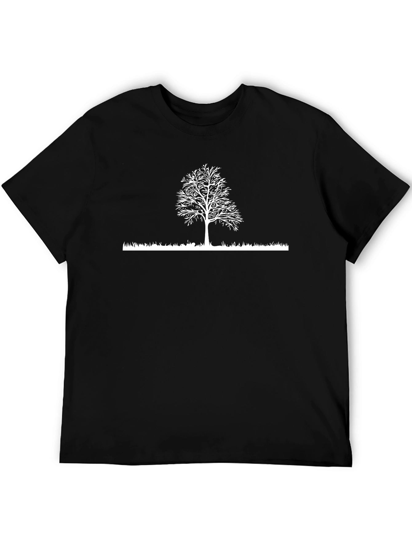 Nature Tree Graphic Tee - Black Cotton