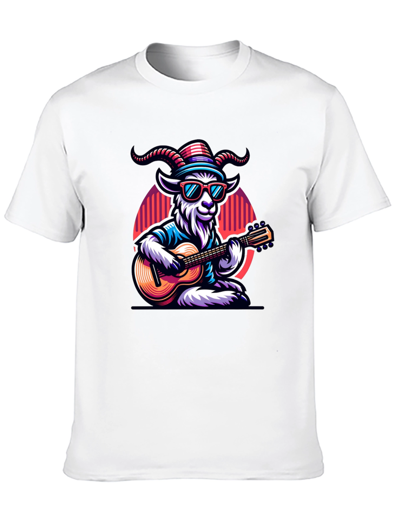 Cool Goat Guitar Player T-Shirt
