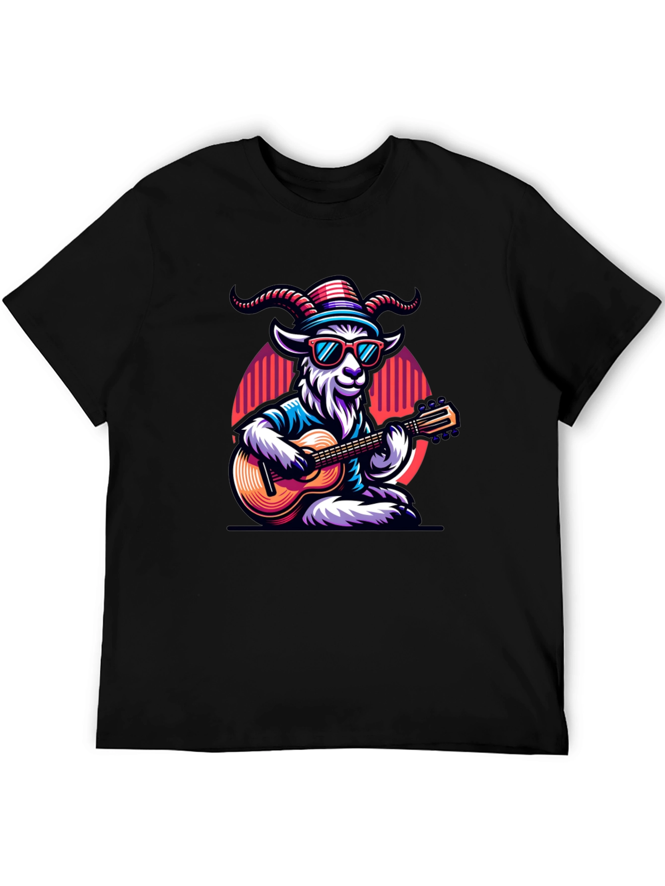 Cool Goat Guitar Player T-Shirt