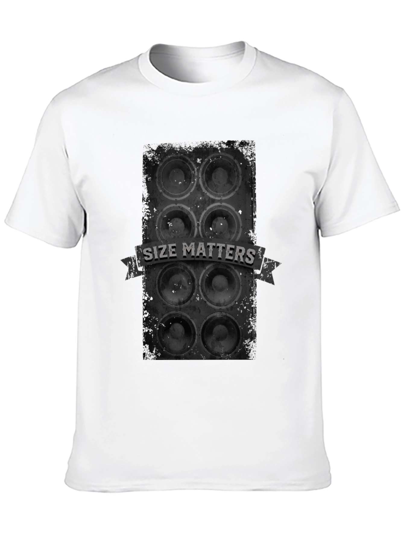 Size Matters Loud Speaker T-Shirt - Black