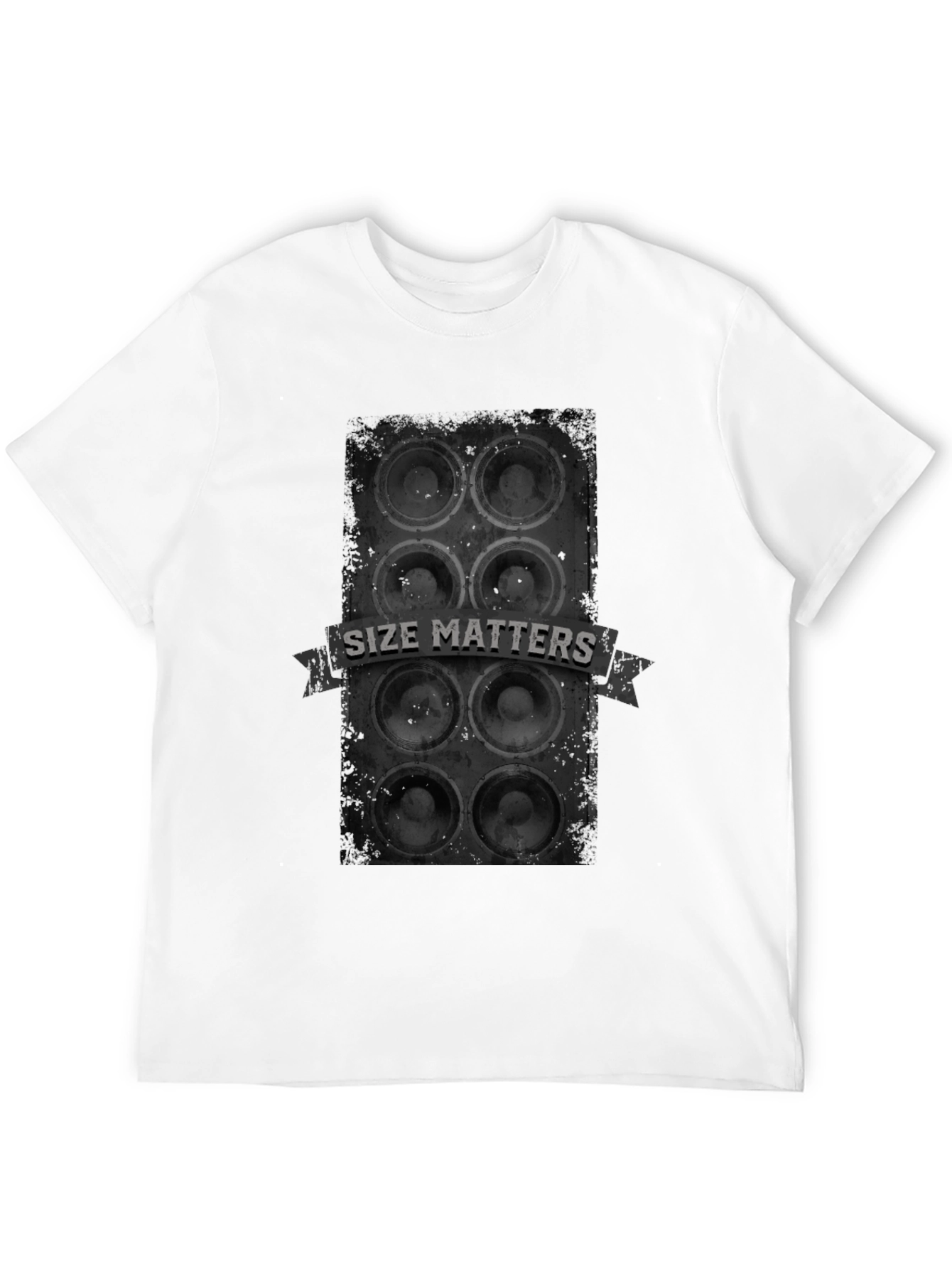 Size Matters Loud Speaker T-Shirt - Black