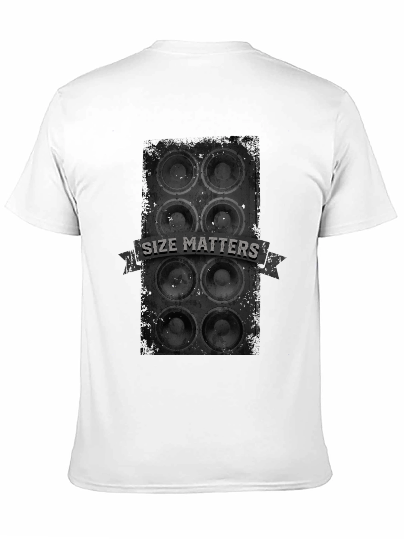 Size Matters Loud Speaker T-Shirt - Black