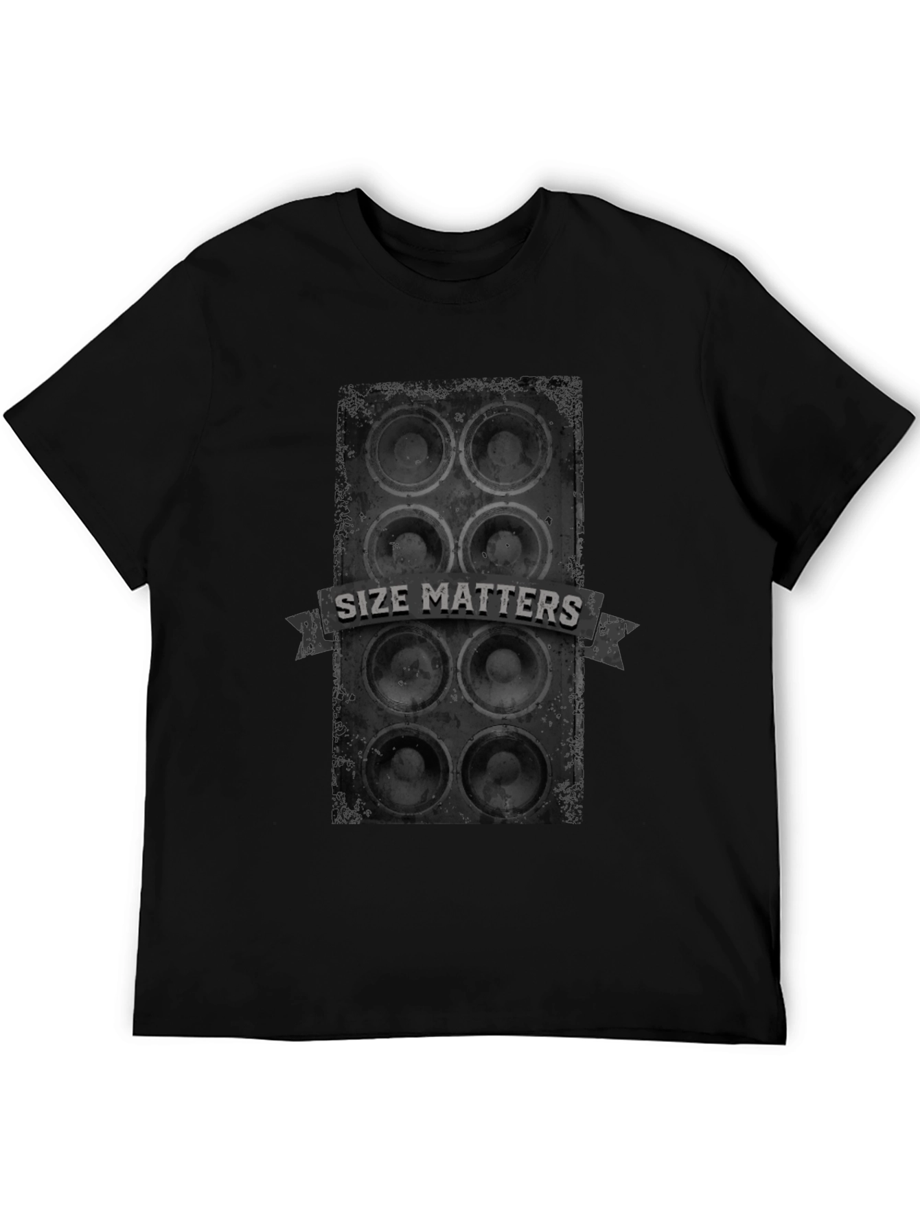 Size Matters Loud Speaker T-Shirt - Black