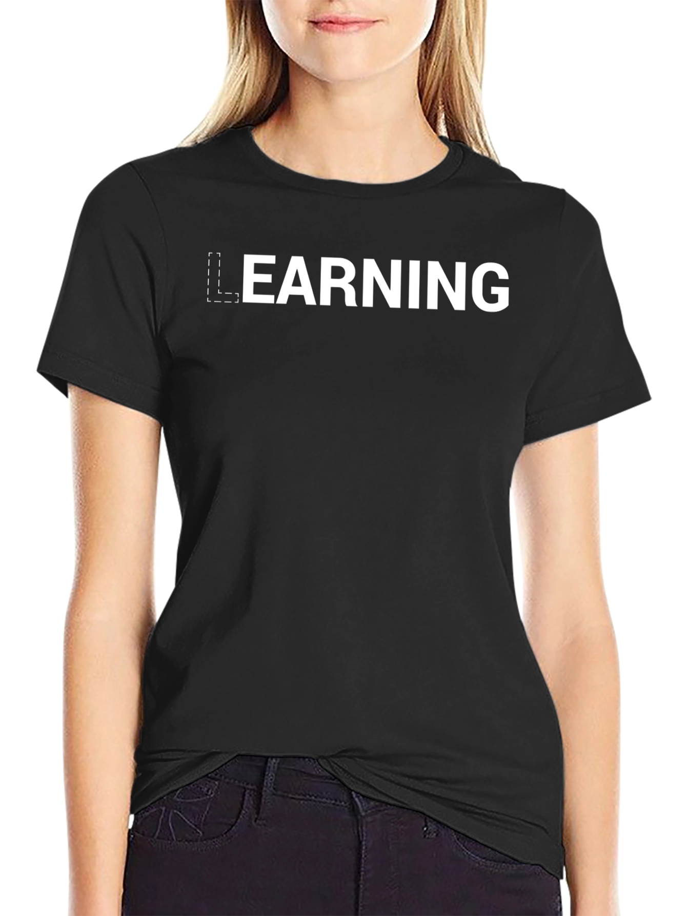 Learning Tee - Black Crew Neck