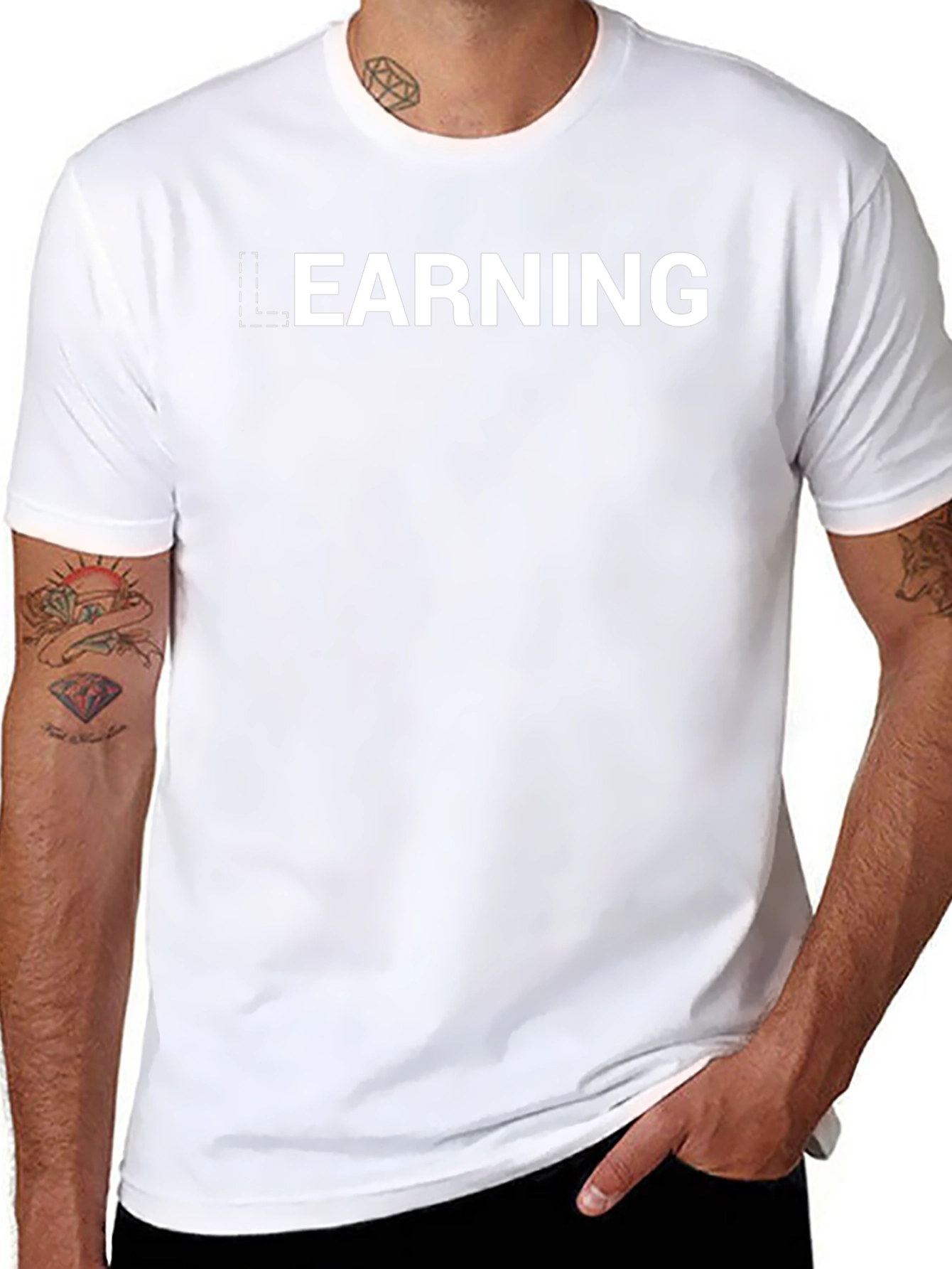 Learning Tee - Black Crew Neck