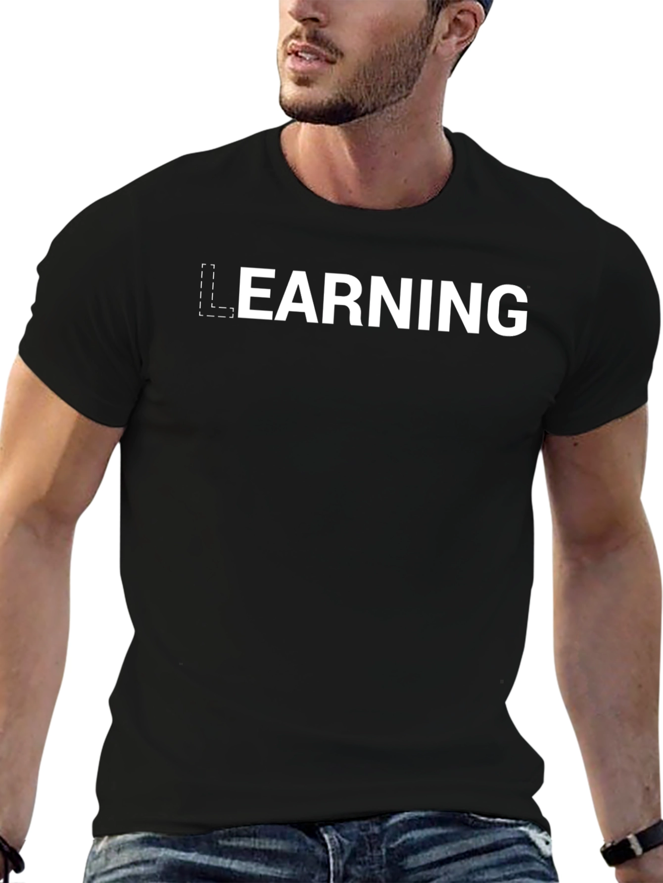 Learning Tee - Black Crew Neck