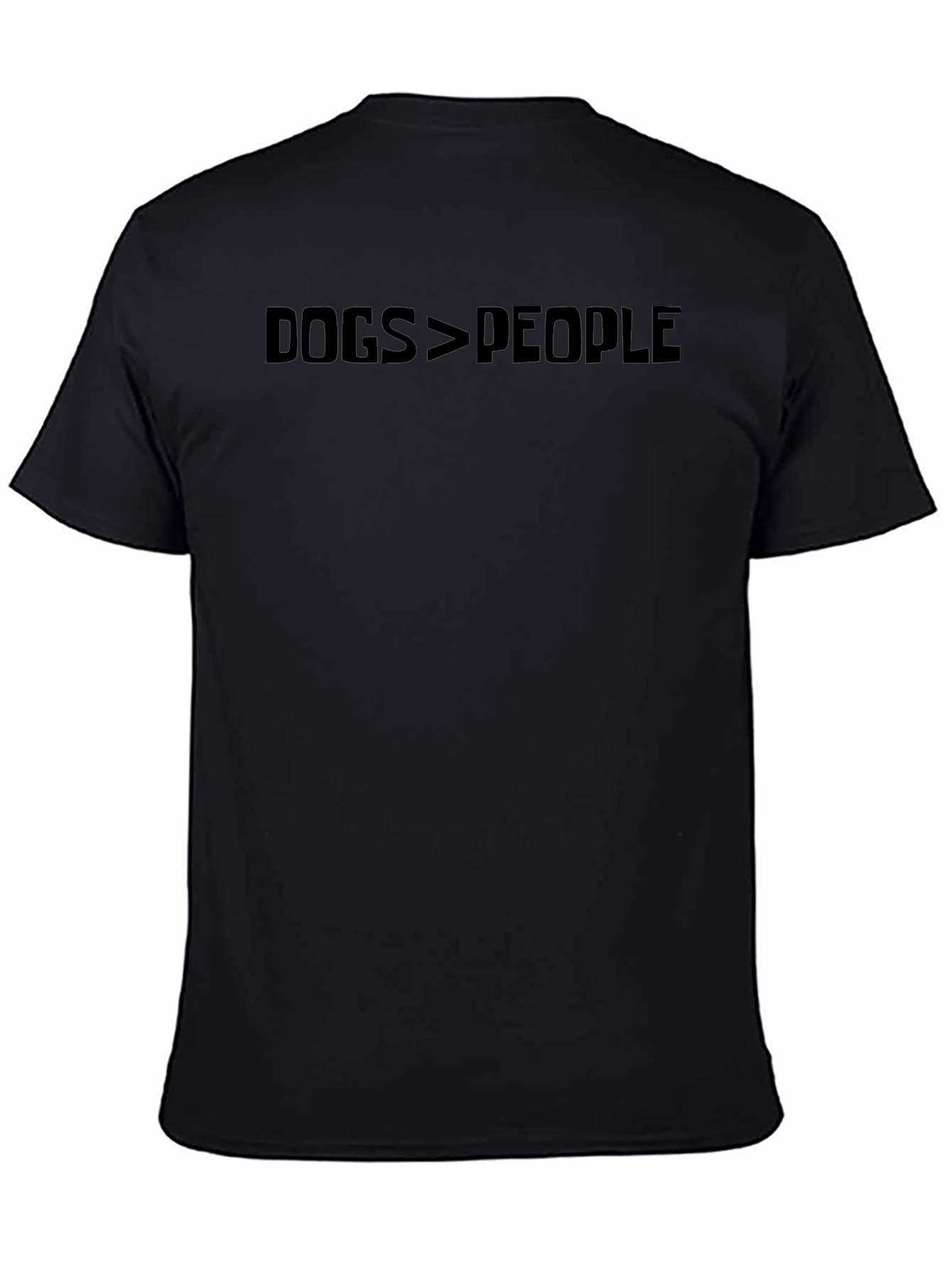 Dogs > People Graphic Tee - Black Cotton T-Shirt