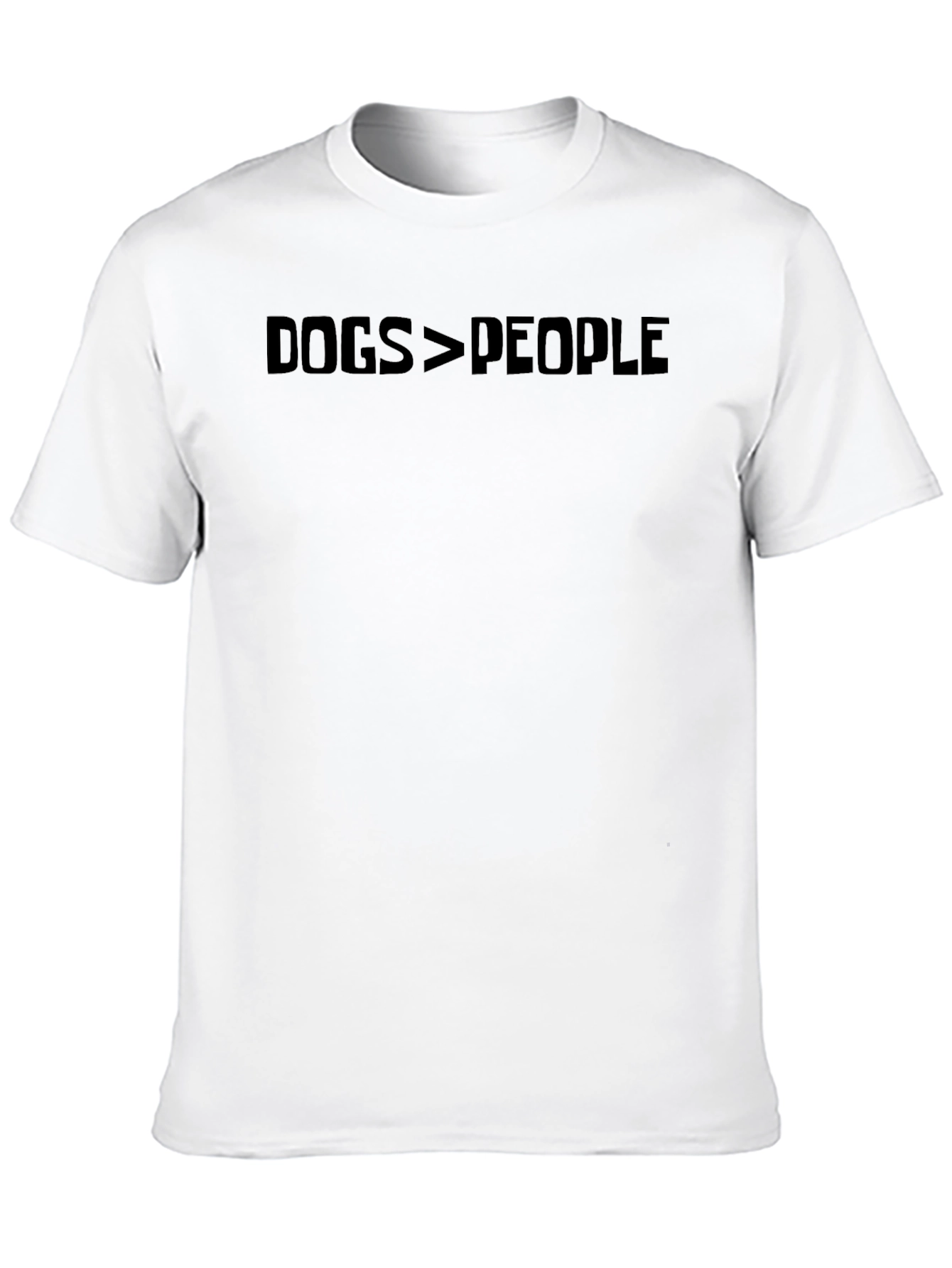 Dogs > People Graphic Tee - Black Cotton T-Shirt
