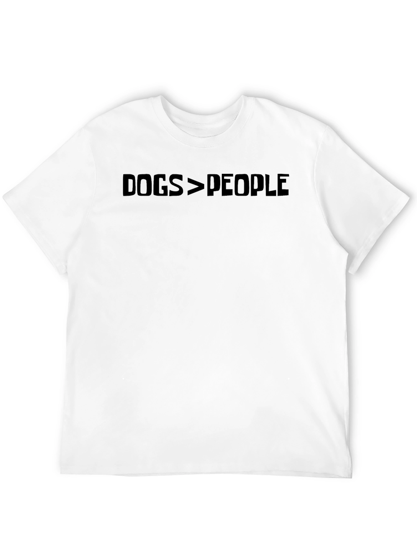 Dogs > People Graphic Tee - Black Cotton T-Shirt