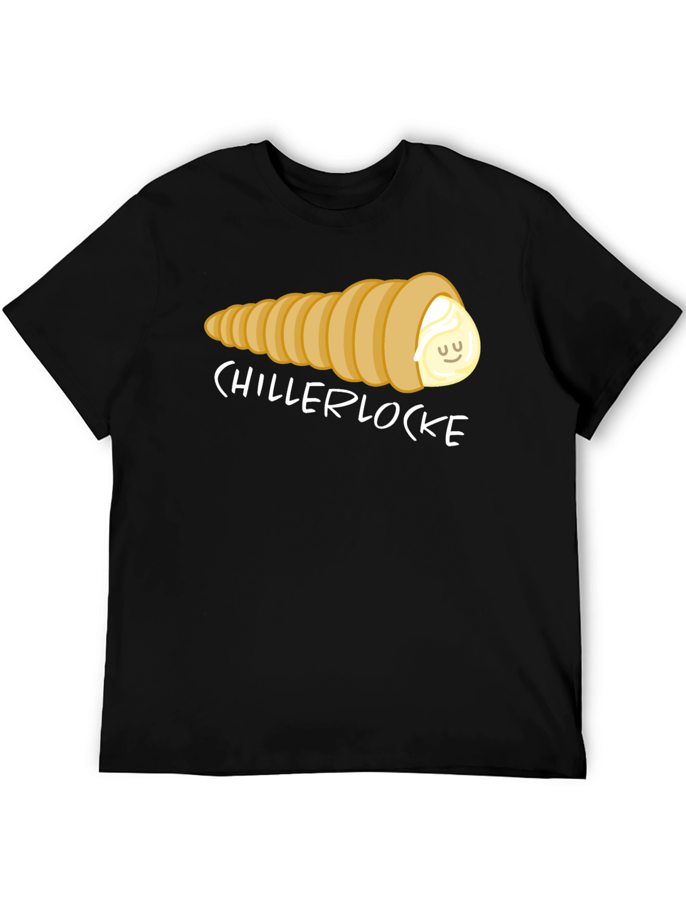 Chillerlocke Cream Horn T-Shirt - Novelty Pastry Tee
