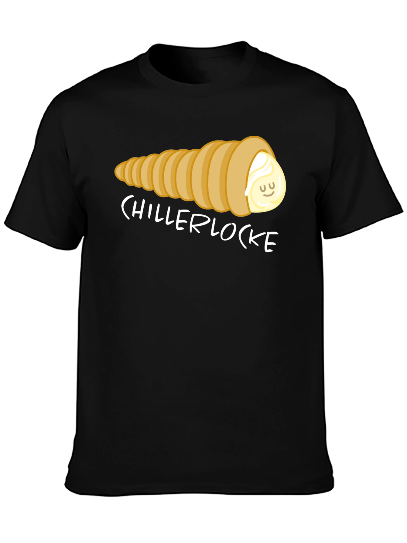 Chillerlocke Cream Horn T-Shirt - Novelty Pastry Tee