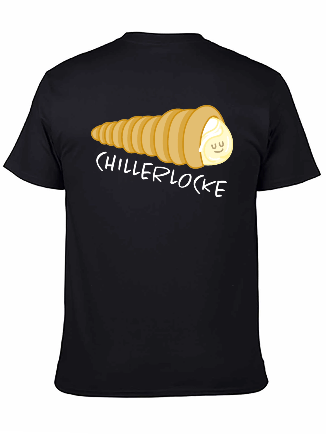 Chillerlocke Cream Horn T-Shirt - Novelty Pastry Tee