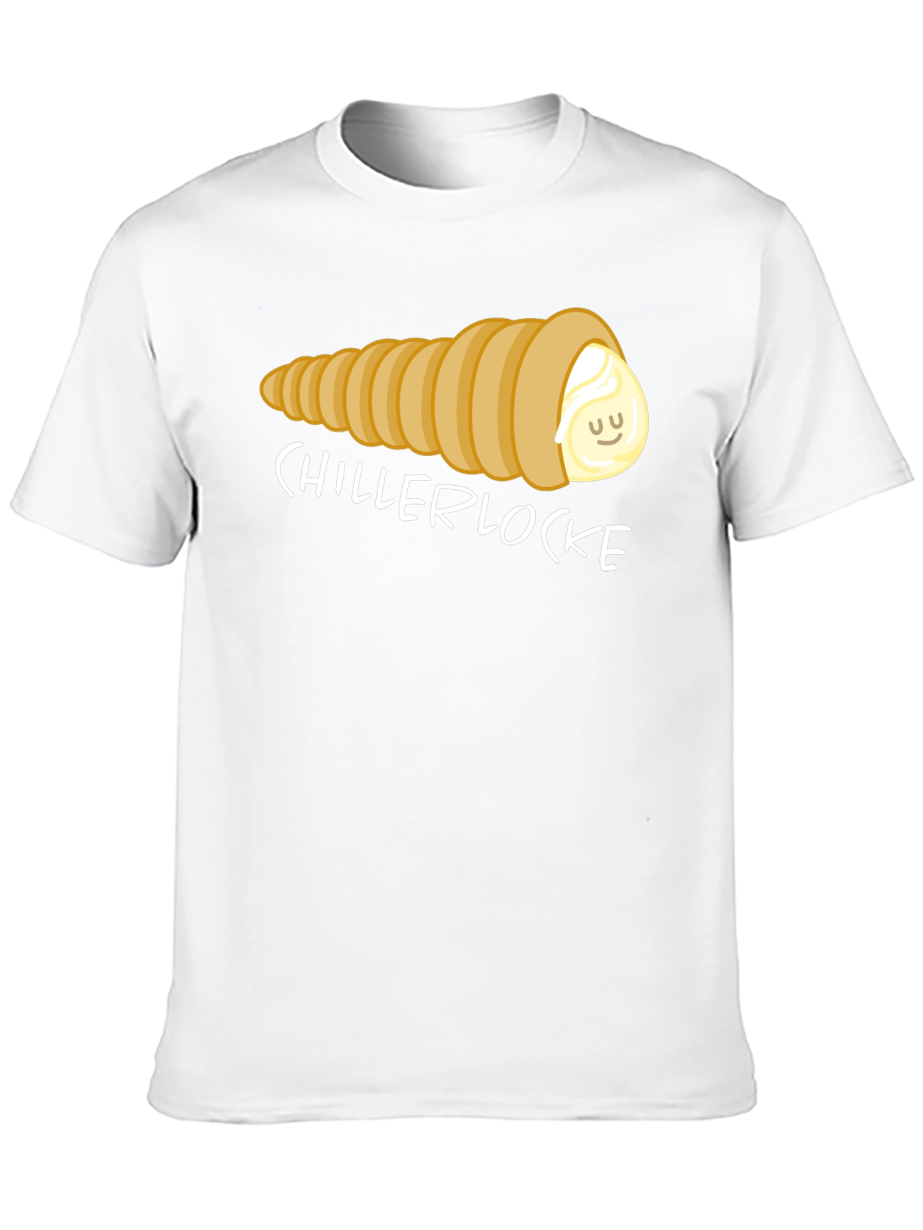 Chillerlocke Cream Horn T-Shirt - Novelty Pastry Tee