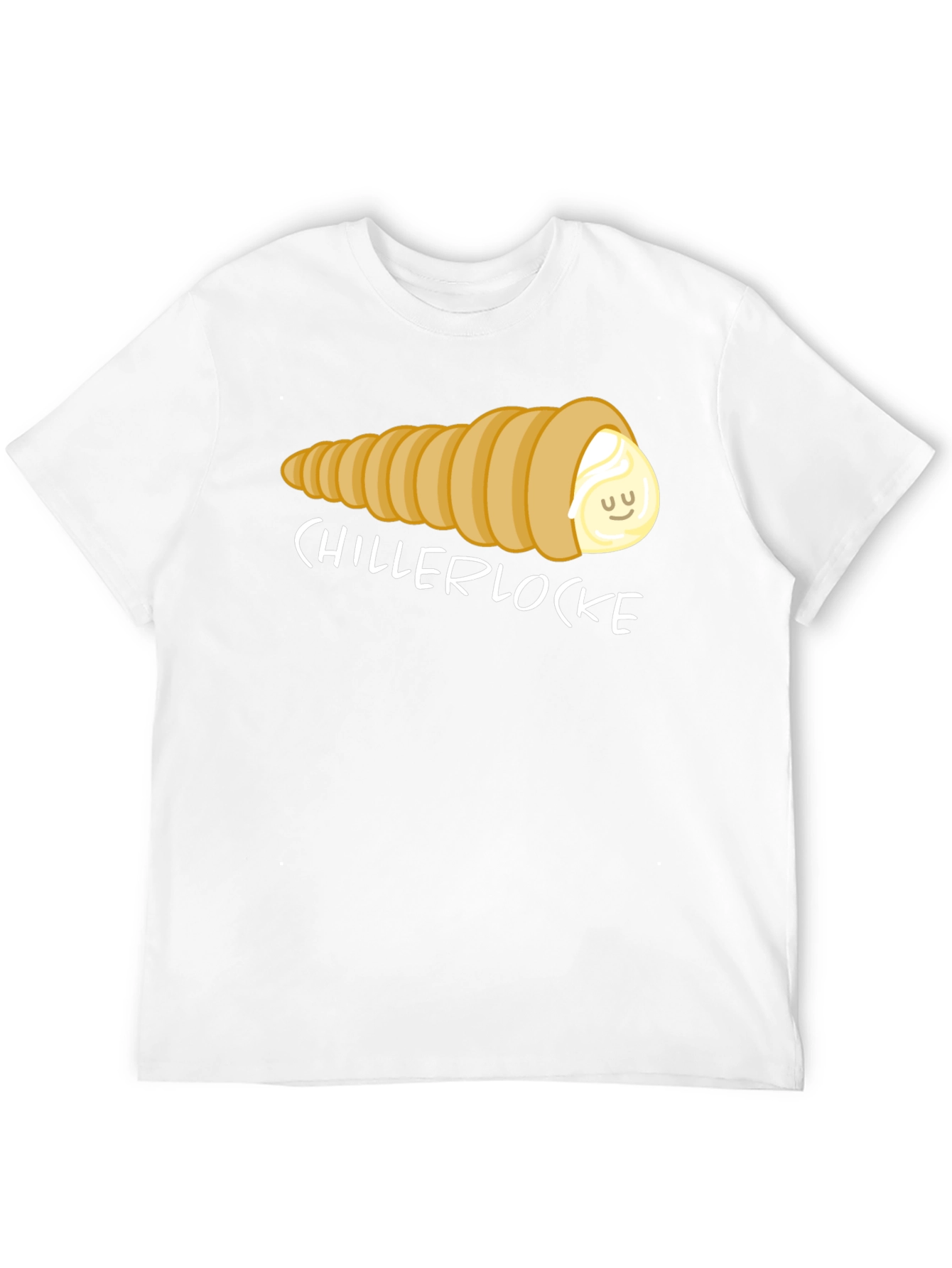 Chillerlocke Cream Horn T-Shirt - Novelty Pastry Tee
