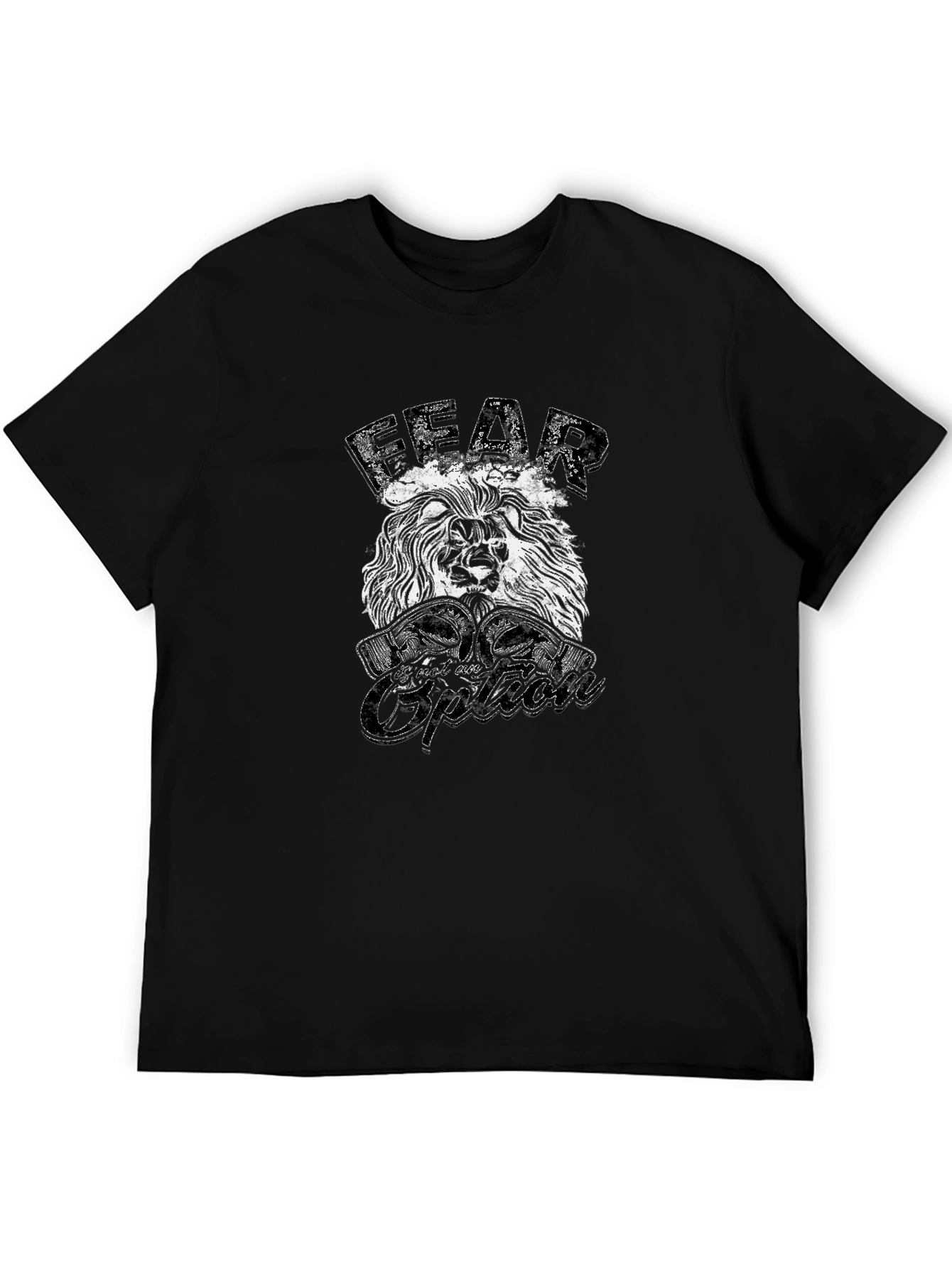 Fear is an Option Lion Graphic Tee