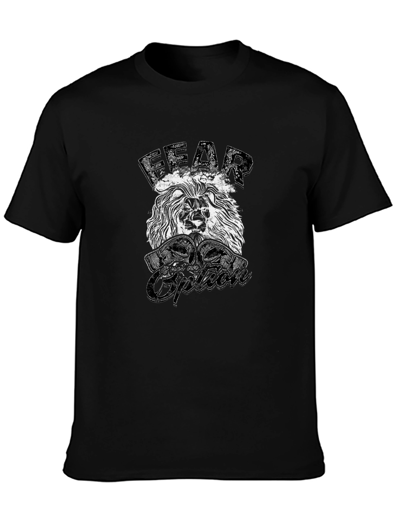 Fear is an Option Lion Graphic Tee