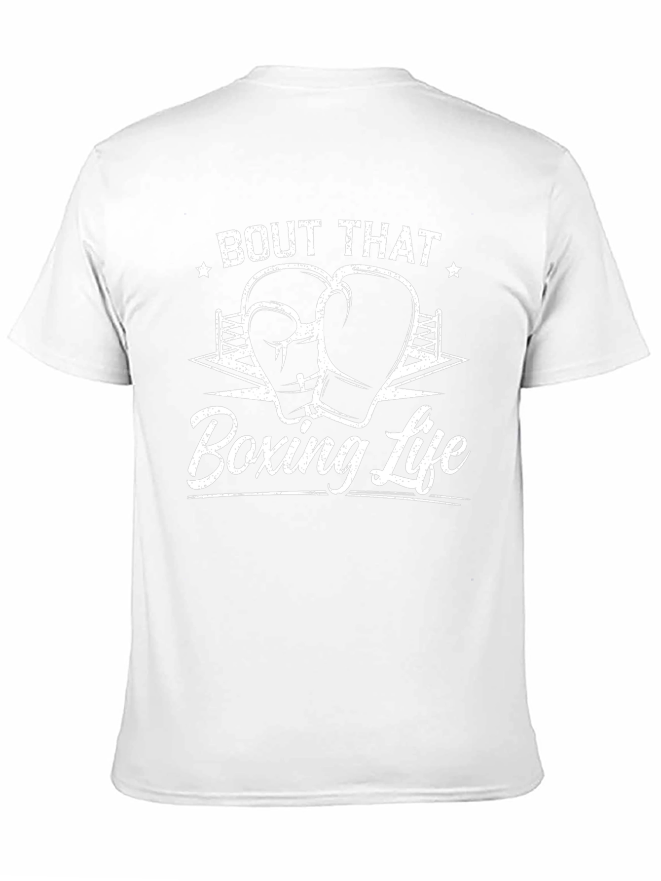 Bout That Boxing Life Graphic T-Shirt Black Cotton Blend
