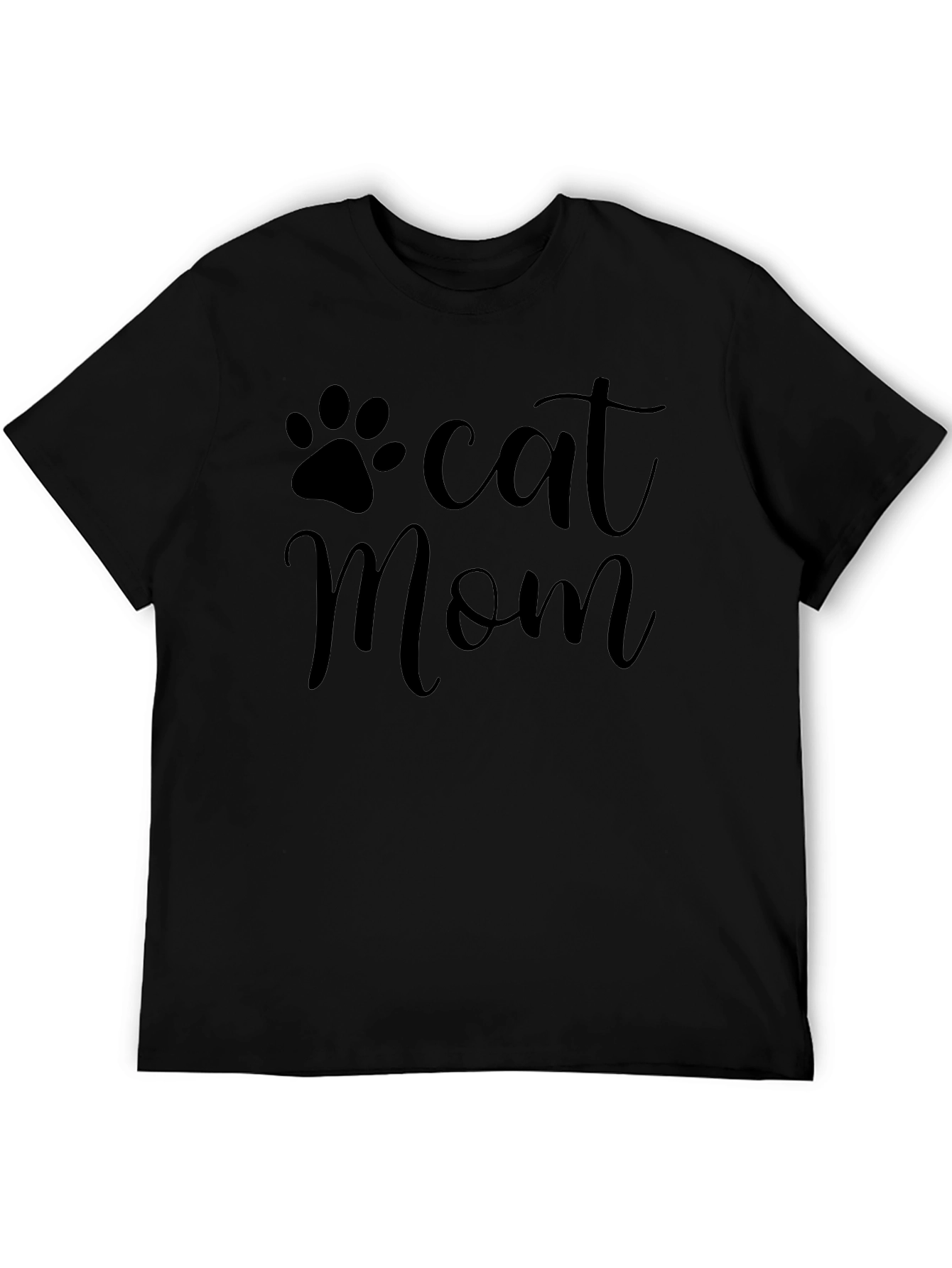 Cat Mom T-Shirt - Paw Print Graphic Tee