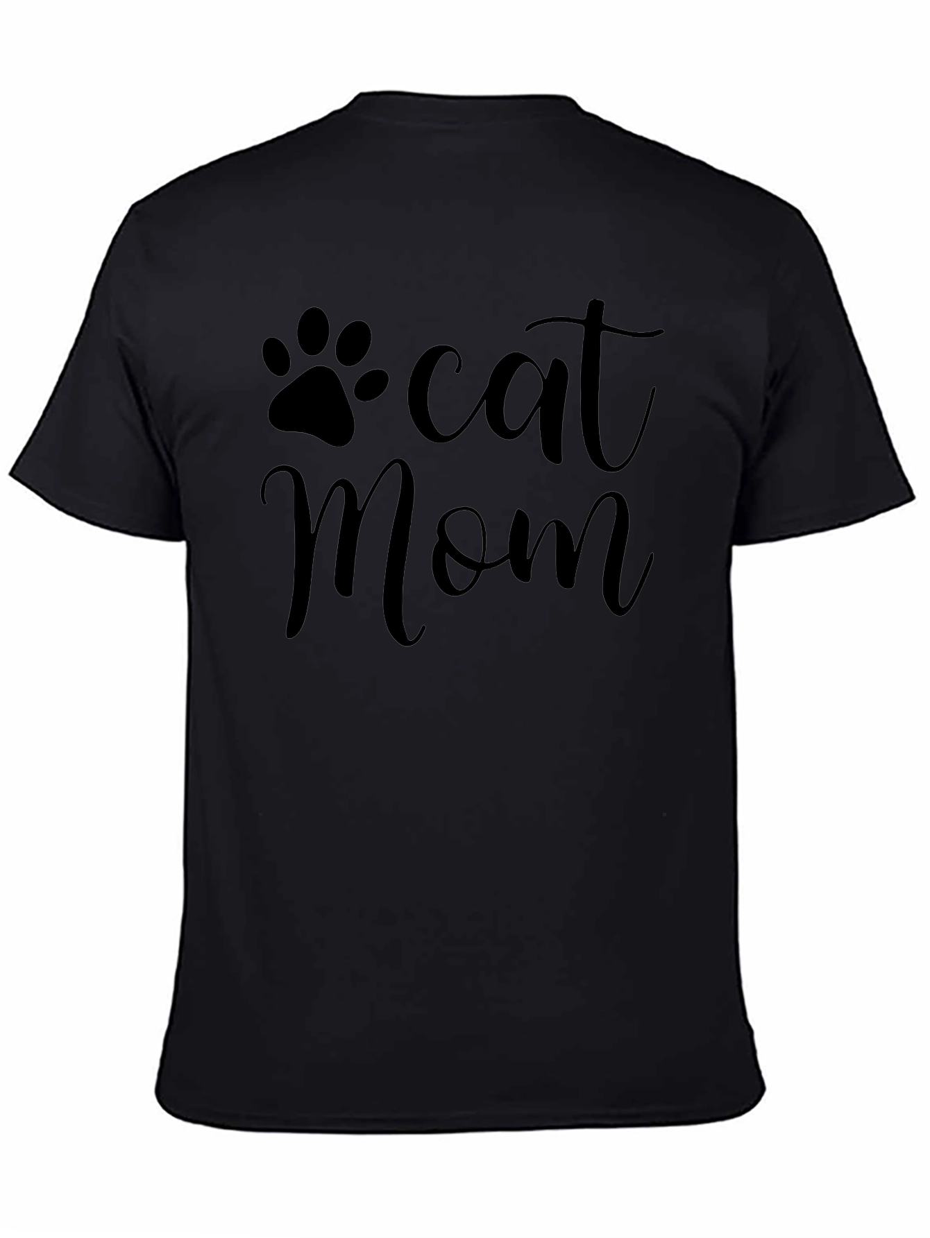 Cat Mom T-Shirt - Paw Print Graphic Tee
