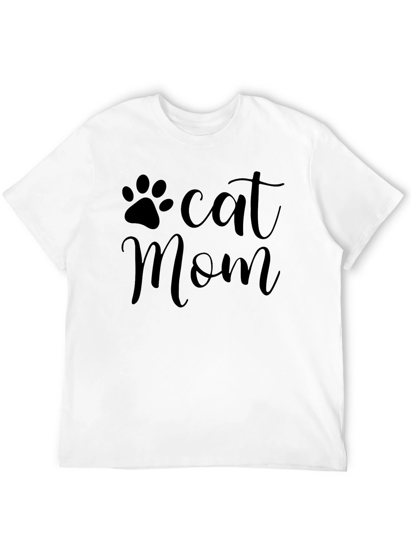 Cat Mom T-Shirt - Paw Print Graphic Tee