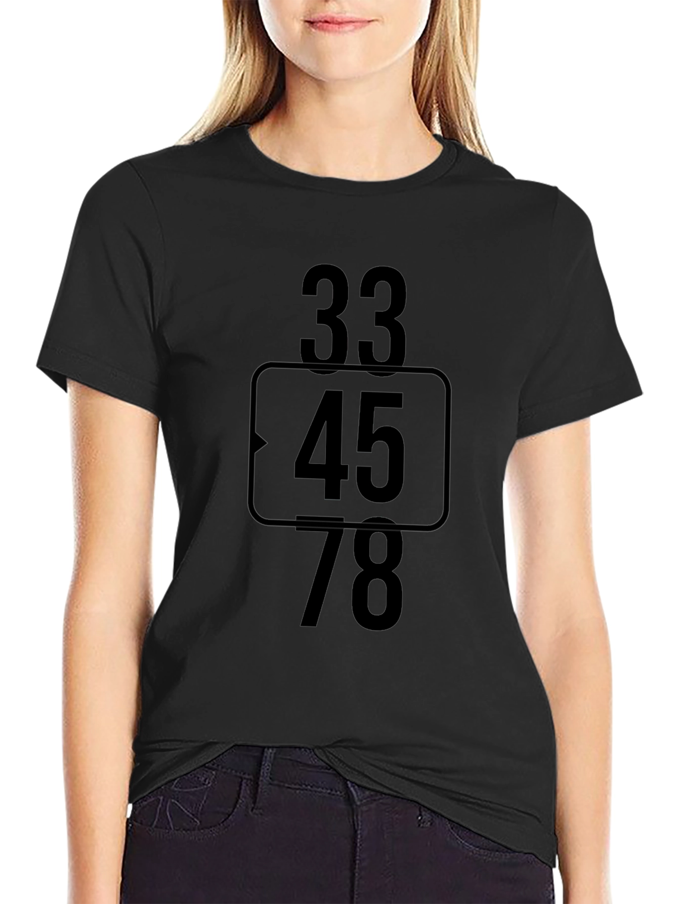 Numeric Graphic Black T-Shirt