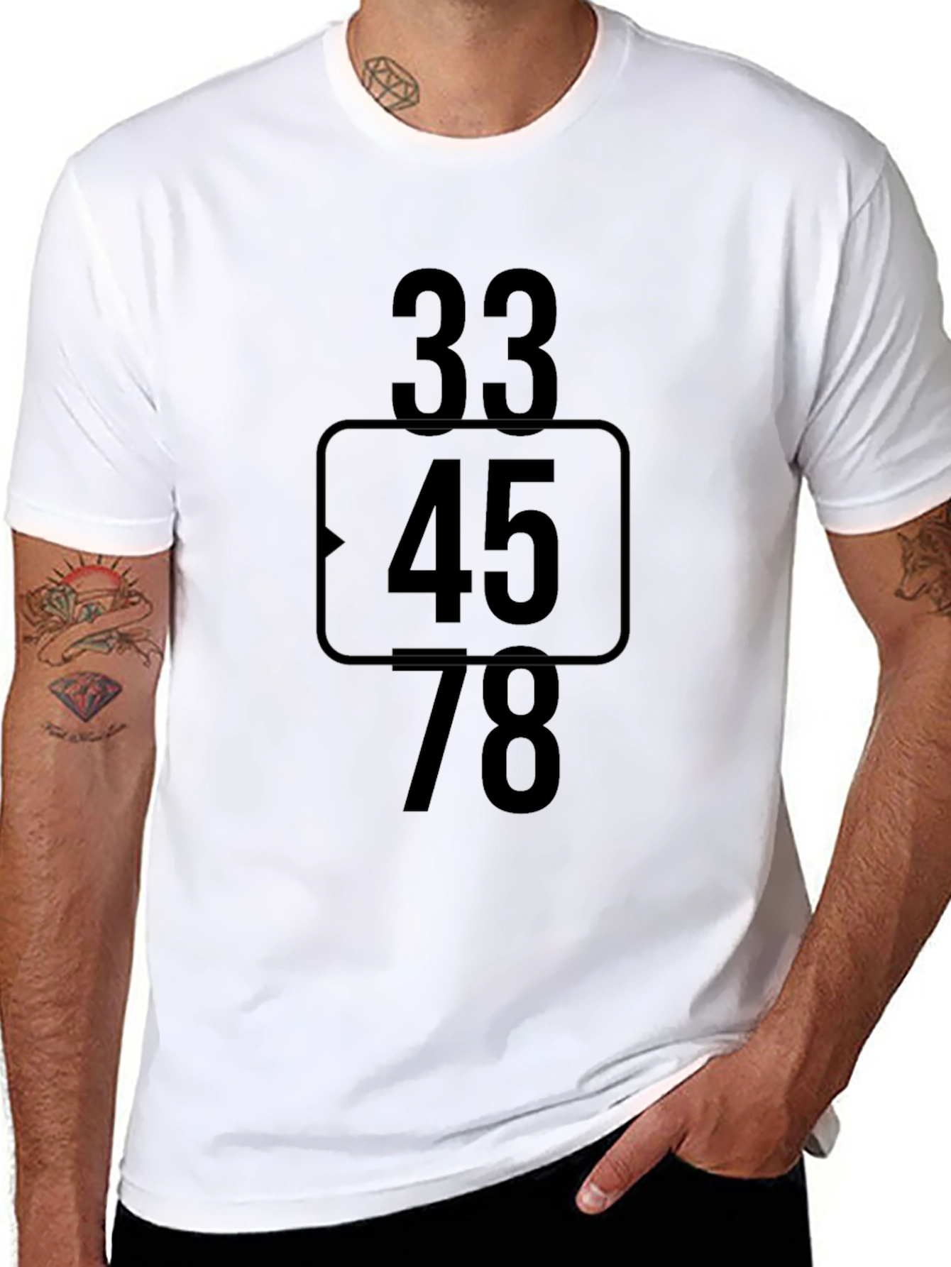 Numeric Graphic Black T-Shirt