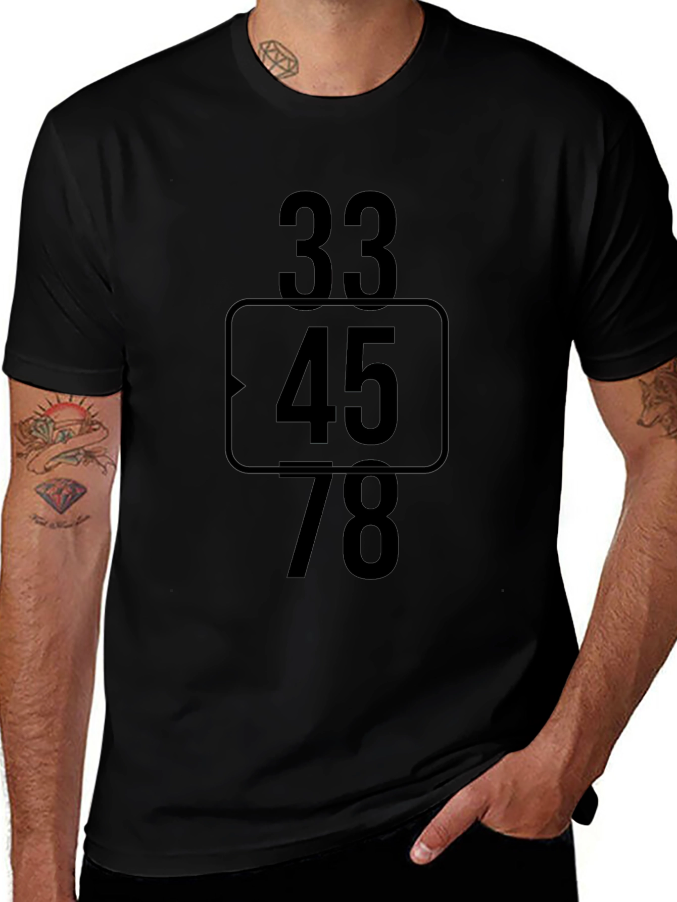 Numeric Graphic Black T-Shirt
