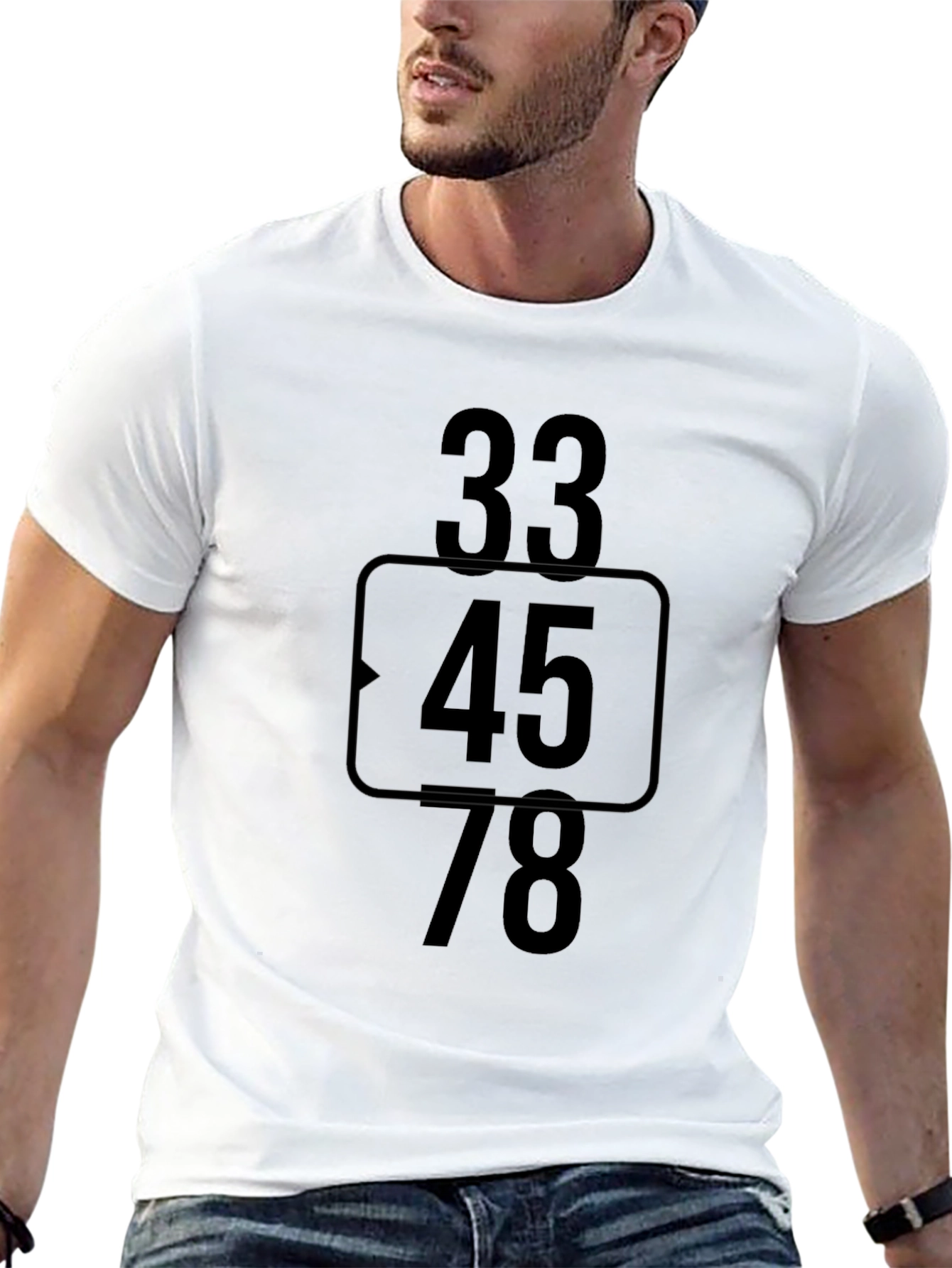 Numeric Graphic Black T-Shirt