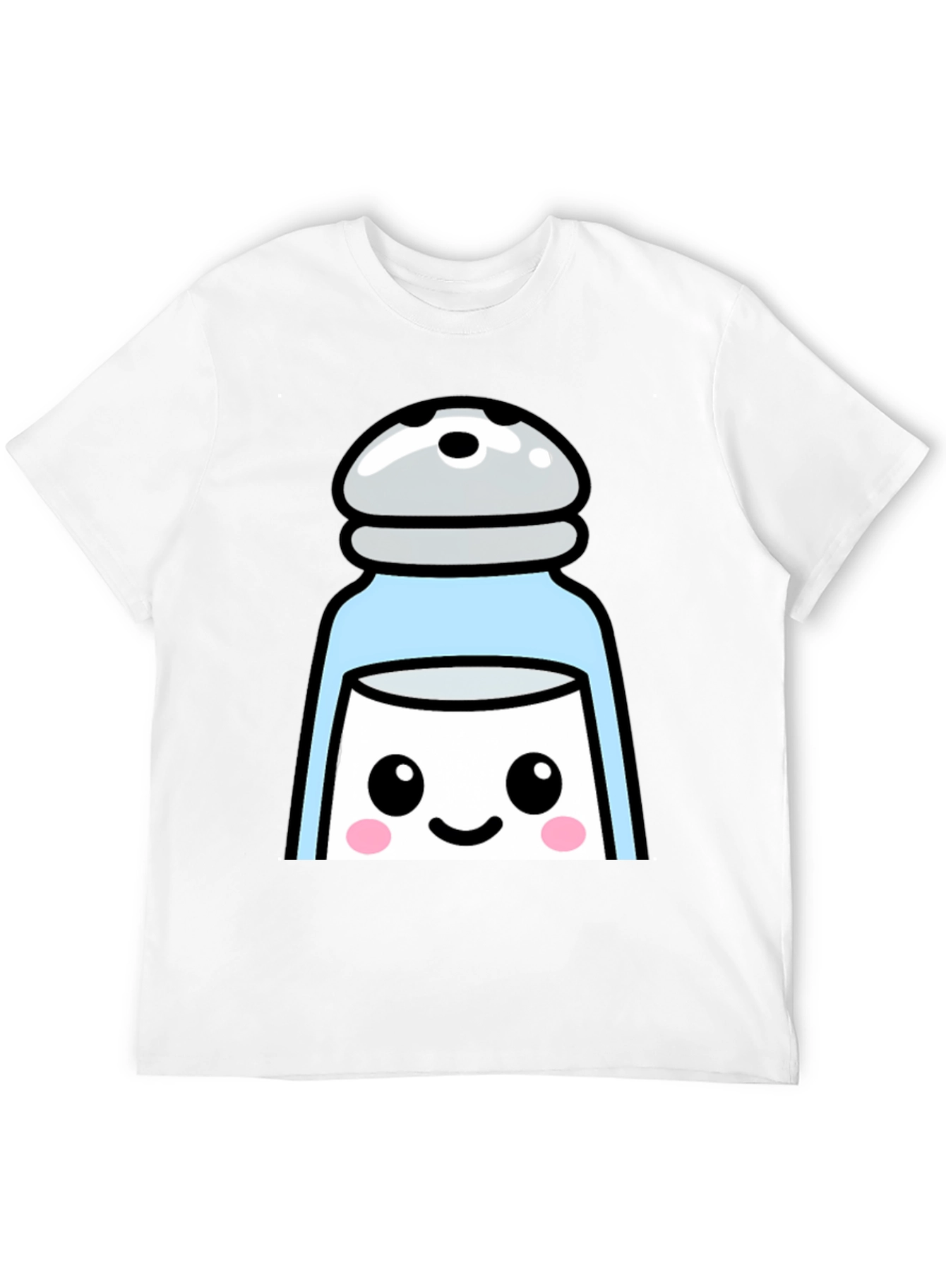 Cute Salt Shaker Graphic T-Shirt - Black