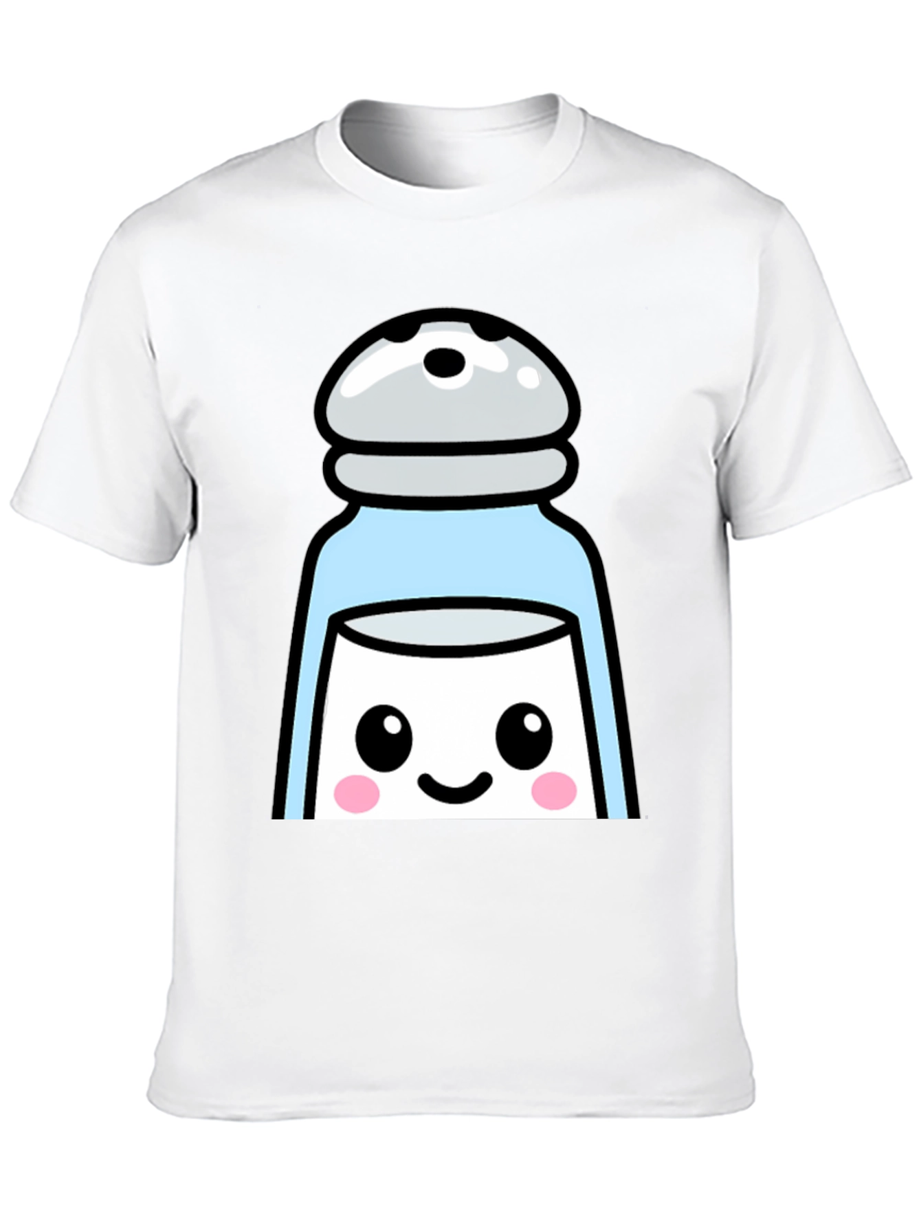 Cute Salt Shaker Graphic T-Shirt - Black
