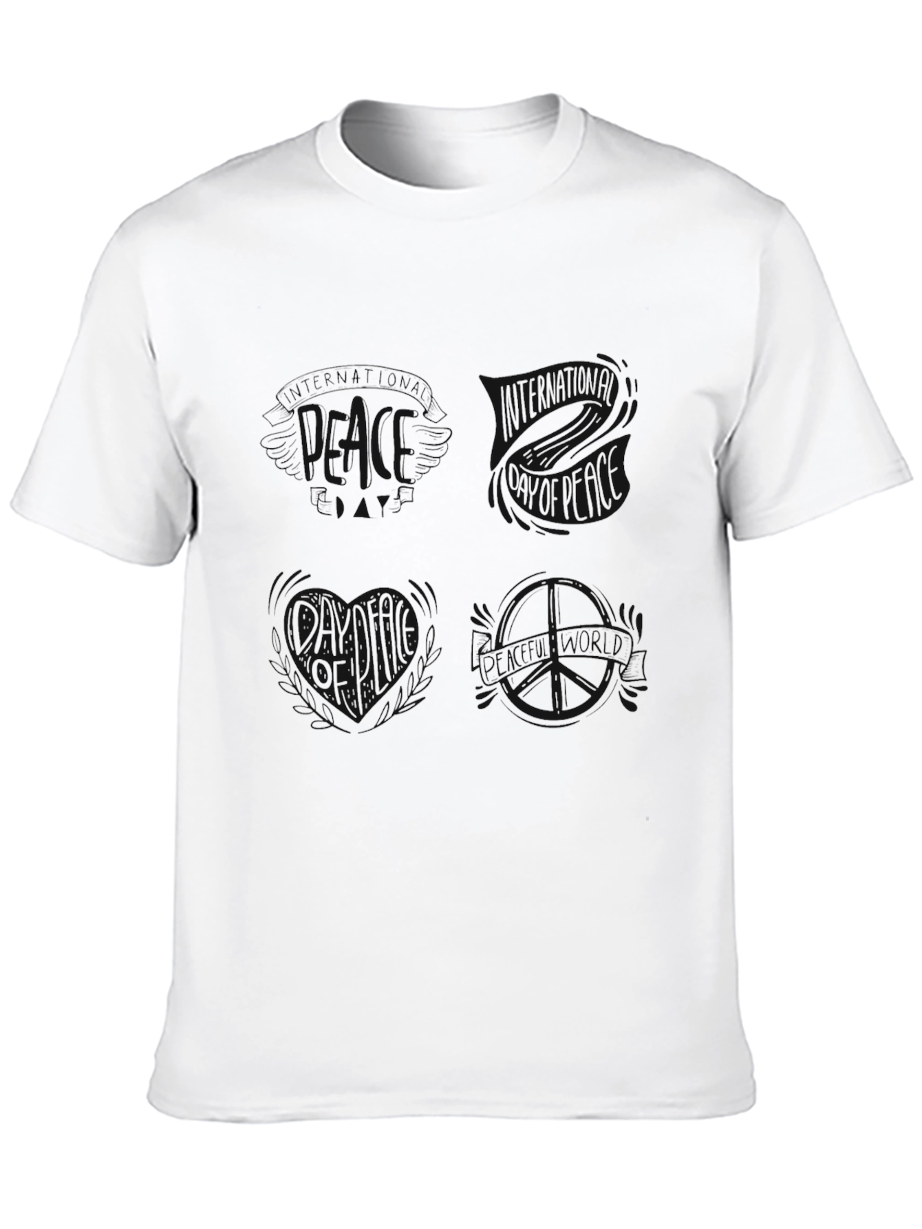 Mens Black Graphic Tee - Stylish & Comfortable