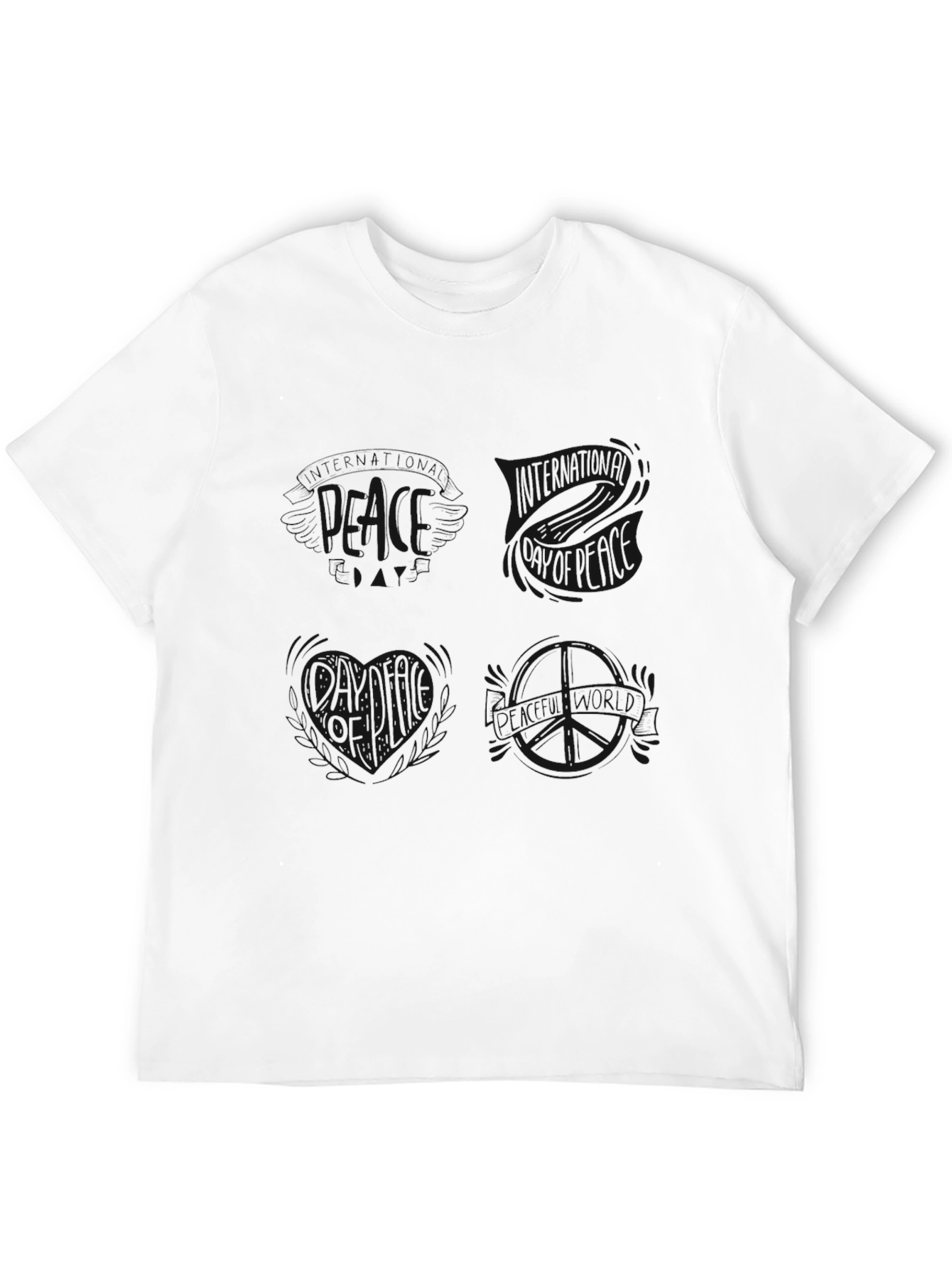 Mens Black Graphic Tee - Stylish & Comfortable